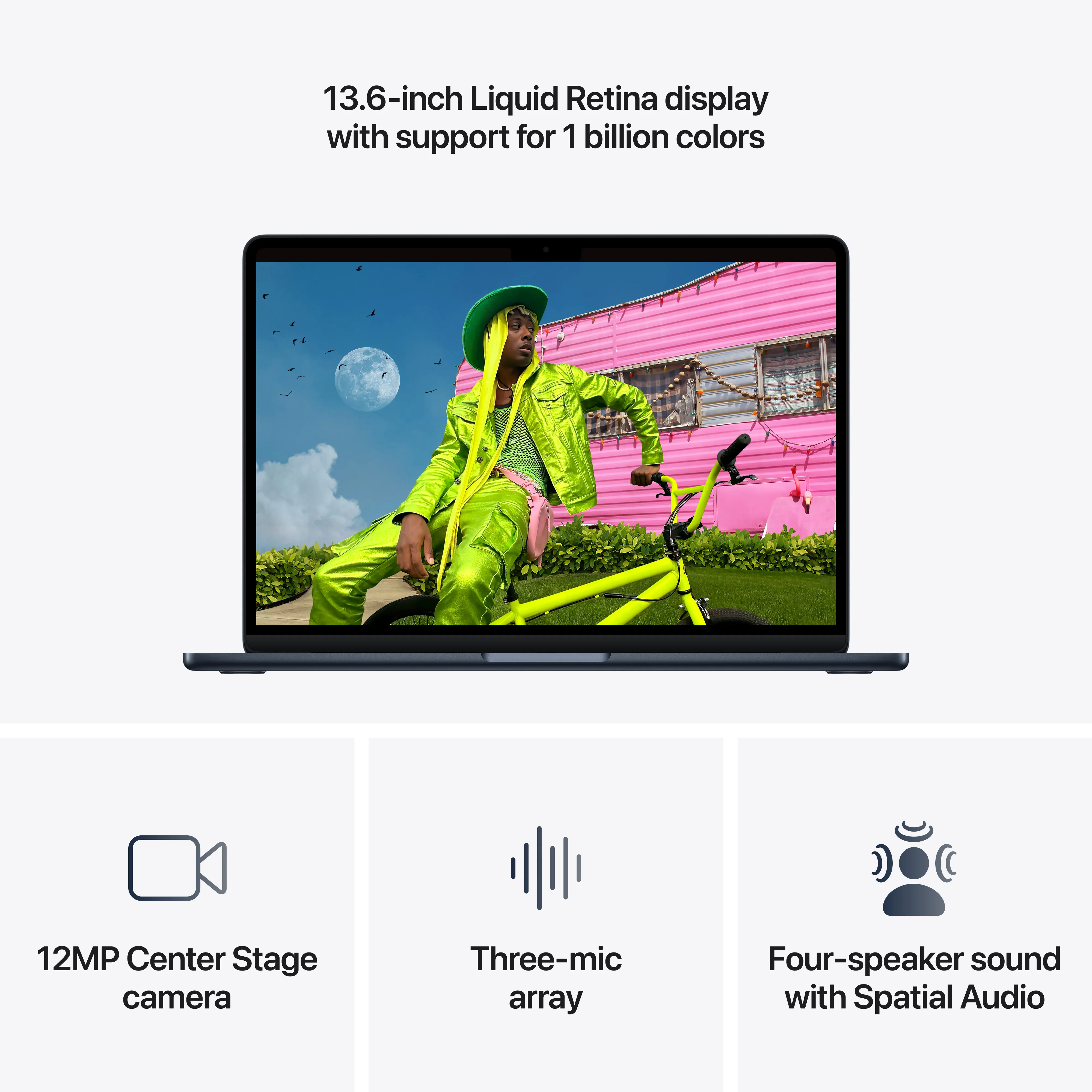 13-inch MacBook Air: Apple M5-chip met 10‑Core CPU en 8‑Core GPU, 16 GB, 512 GB SSD - Middernacht (Azerty FR) - Image 5