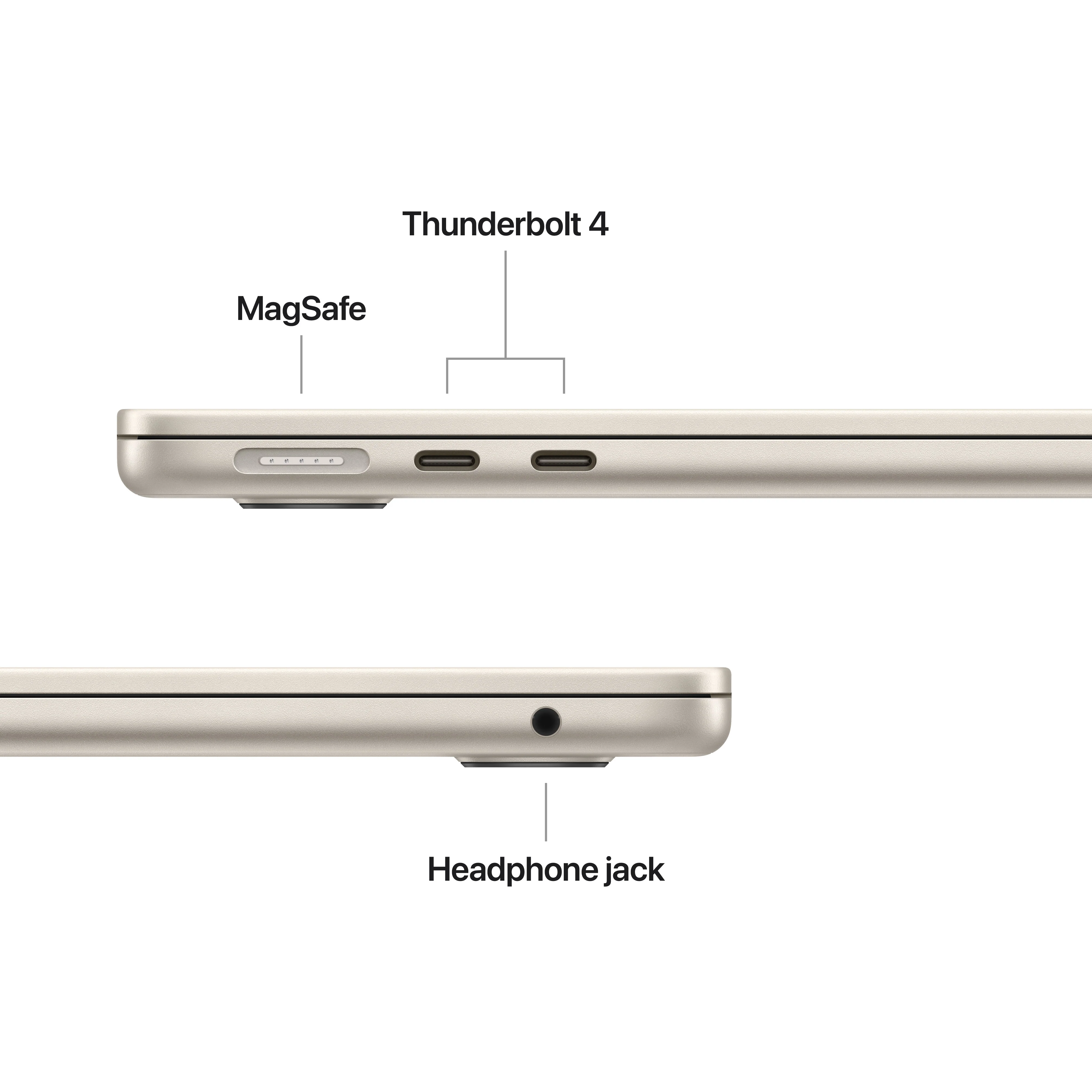 EOL 13-inch MacBook Air: Apple M4-chip met 10‑core CPU en 10‑core GPU, 16 GB, 512 GB - Sterrenlicht (Azerty FR) - Image 7