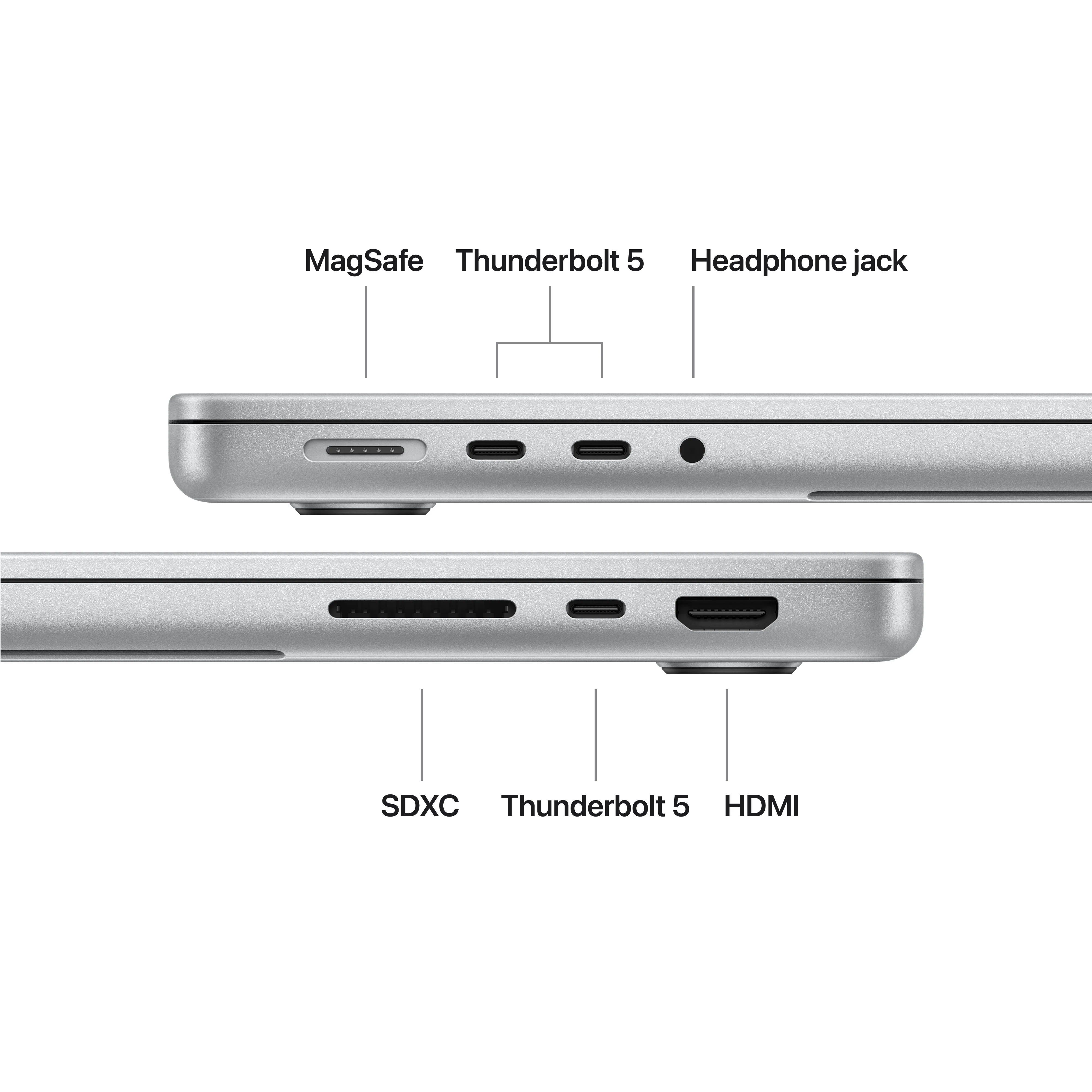 14-inch MacBook Pro: Apple M5 Pro-chip met 15‑Core CPU en 16‑Core GPU, 24 GB, 1 TB SSD - Zilver (Qwerty NL) - Image 7