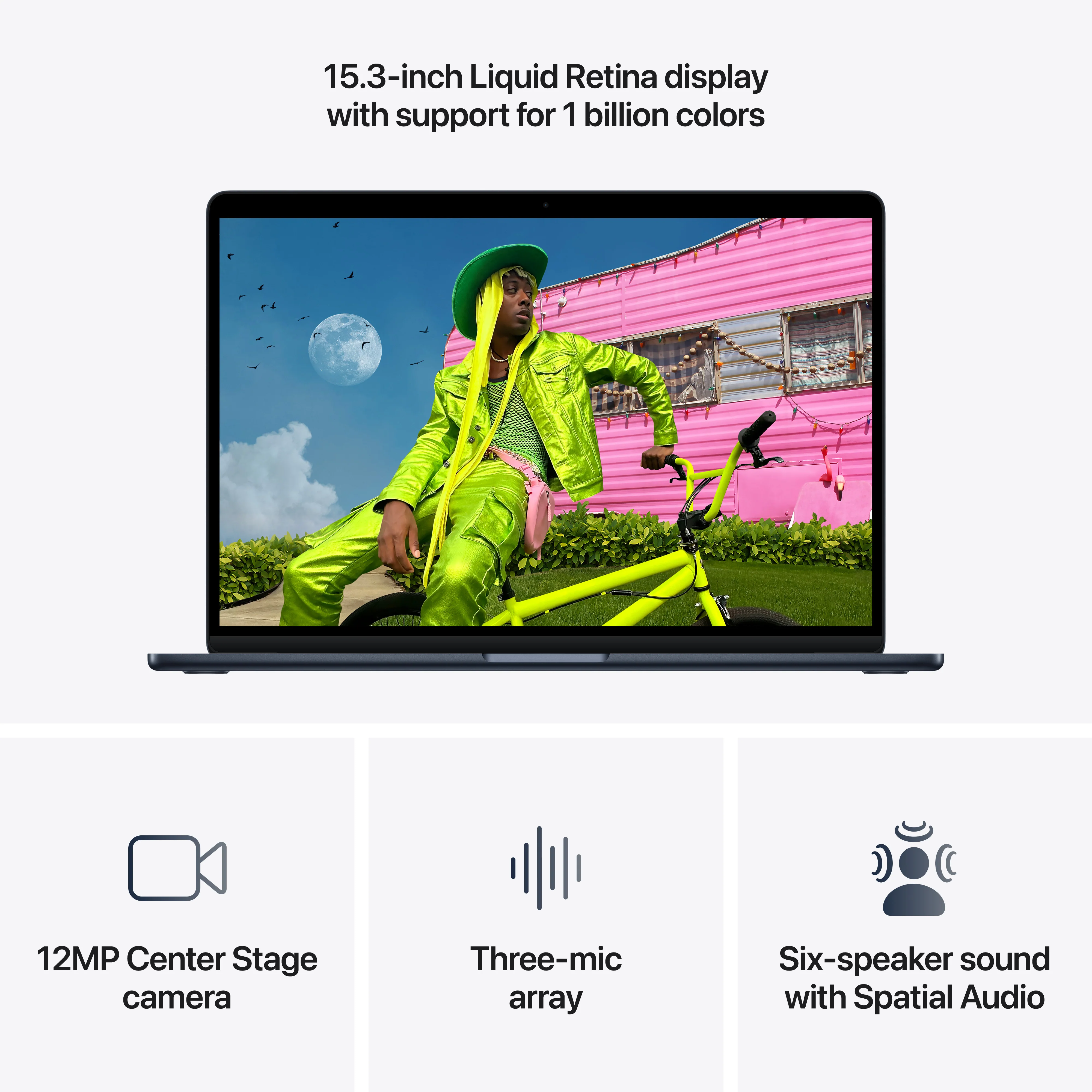 15-inch MacBook Air: Apple M5-chip met 10‑Core CPU en 10‑Core GPU, 24 GB, 1 TB SSD - Middernacht (Azerty FR) - Image 5