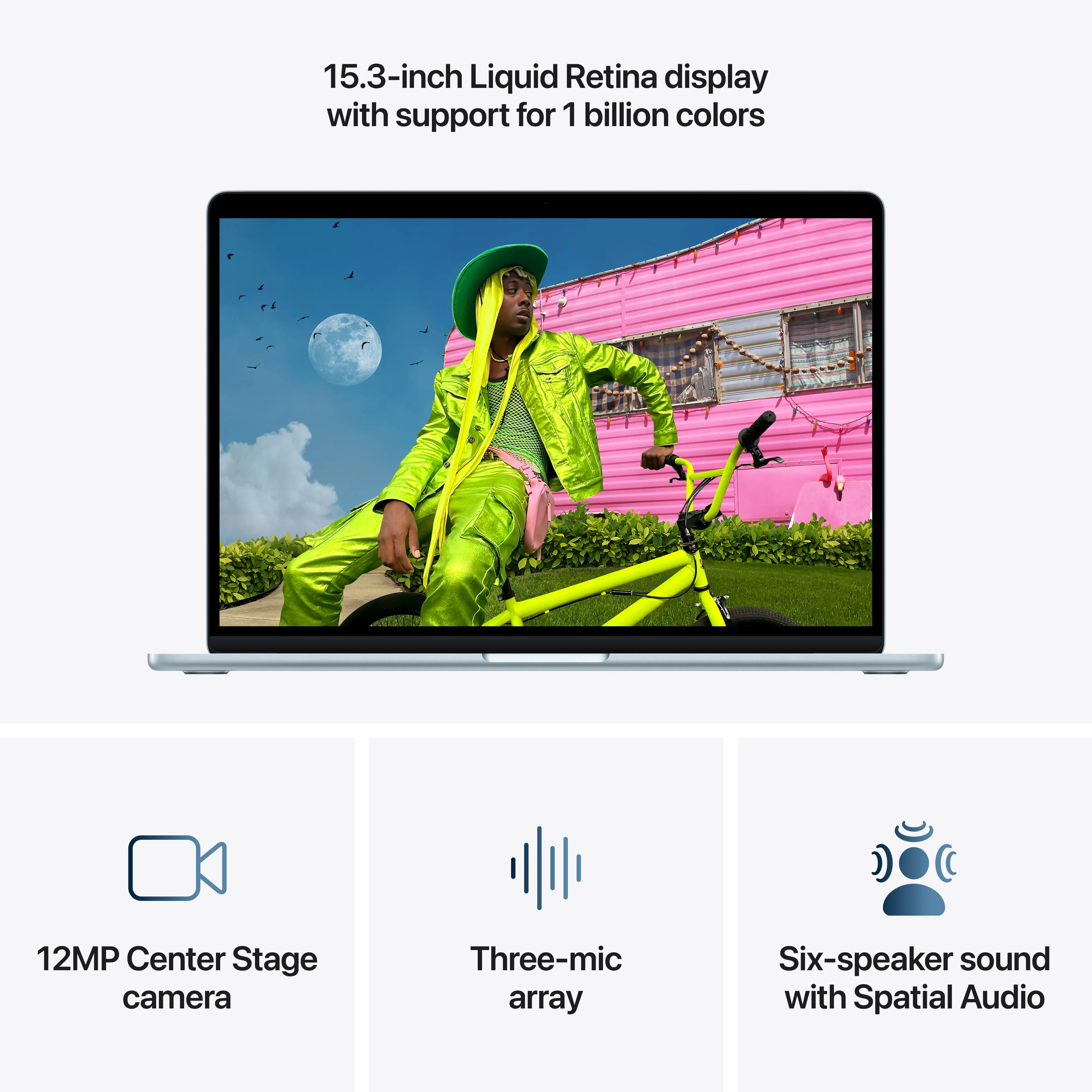 15-inch MacBook Air: Apple M5-chip met 10‑Core CPU en 10‑Core GPU, 16 GB, 512 GB SSD - Hemelsblauw (Qwerty NL) - Image 5