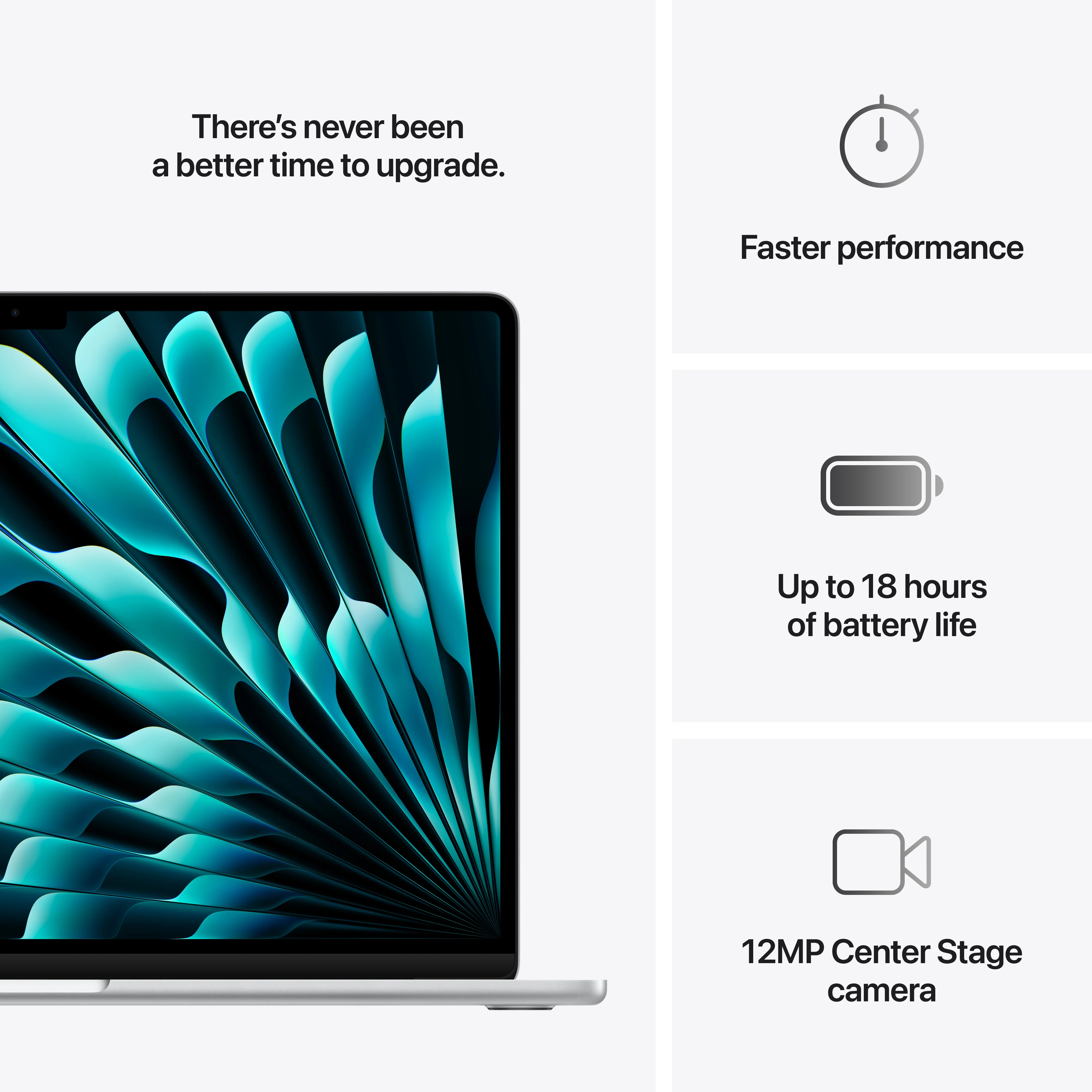 EOL 15-inch MacBook Air: Apple M4-chip met 10‑core CPU en 10‑core GPU, 16 GB, 256 GB - Zilver (Azerty FR) - Image 10