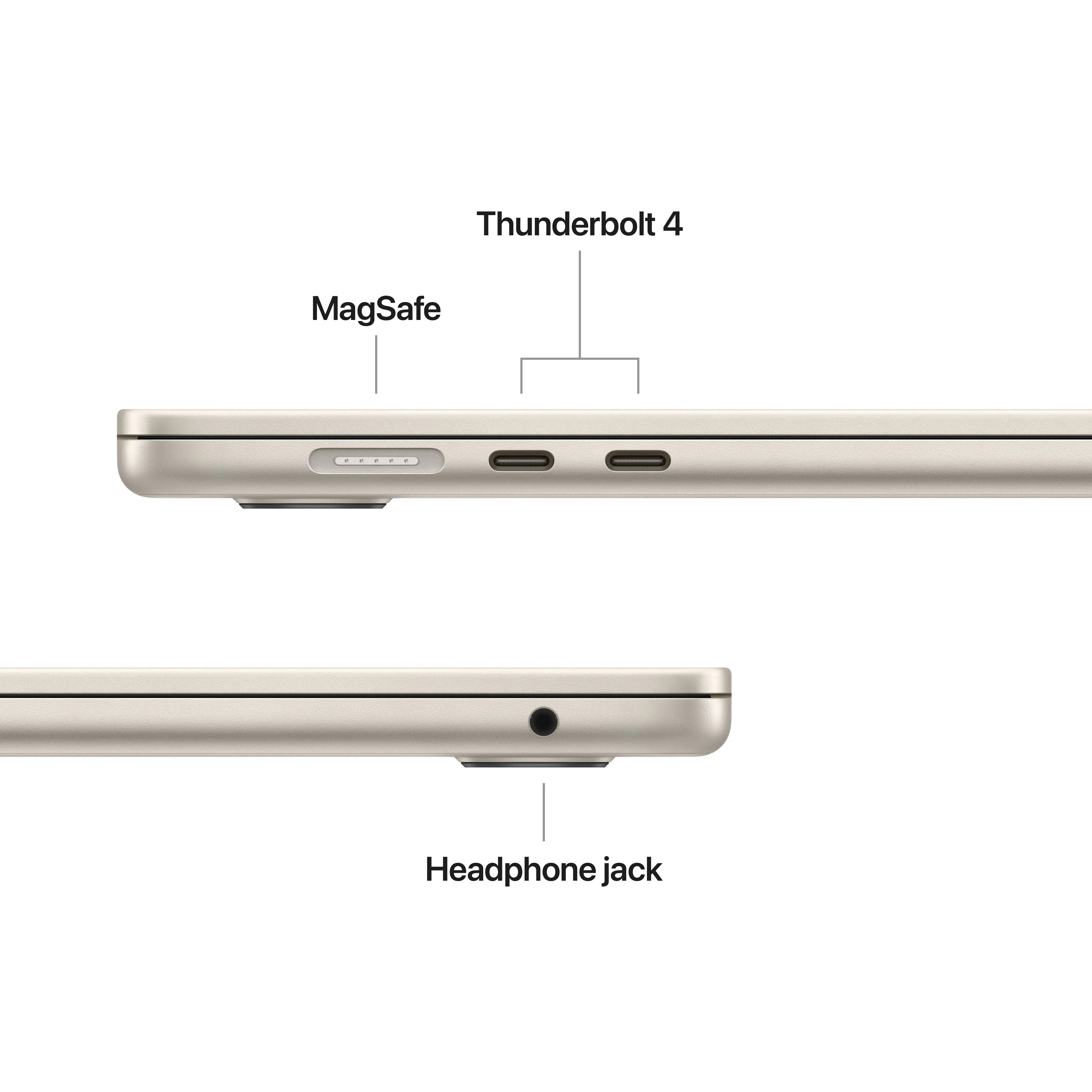 EOL 15-inch MacBook Air: Apple M4-chip met 10‑core CPU en 10‑core GPU, 16 GB, 512 GB - Sterrenlicht (Azerty FR) - Image 7