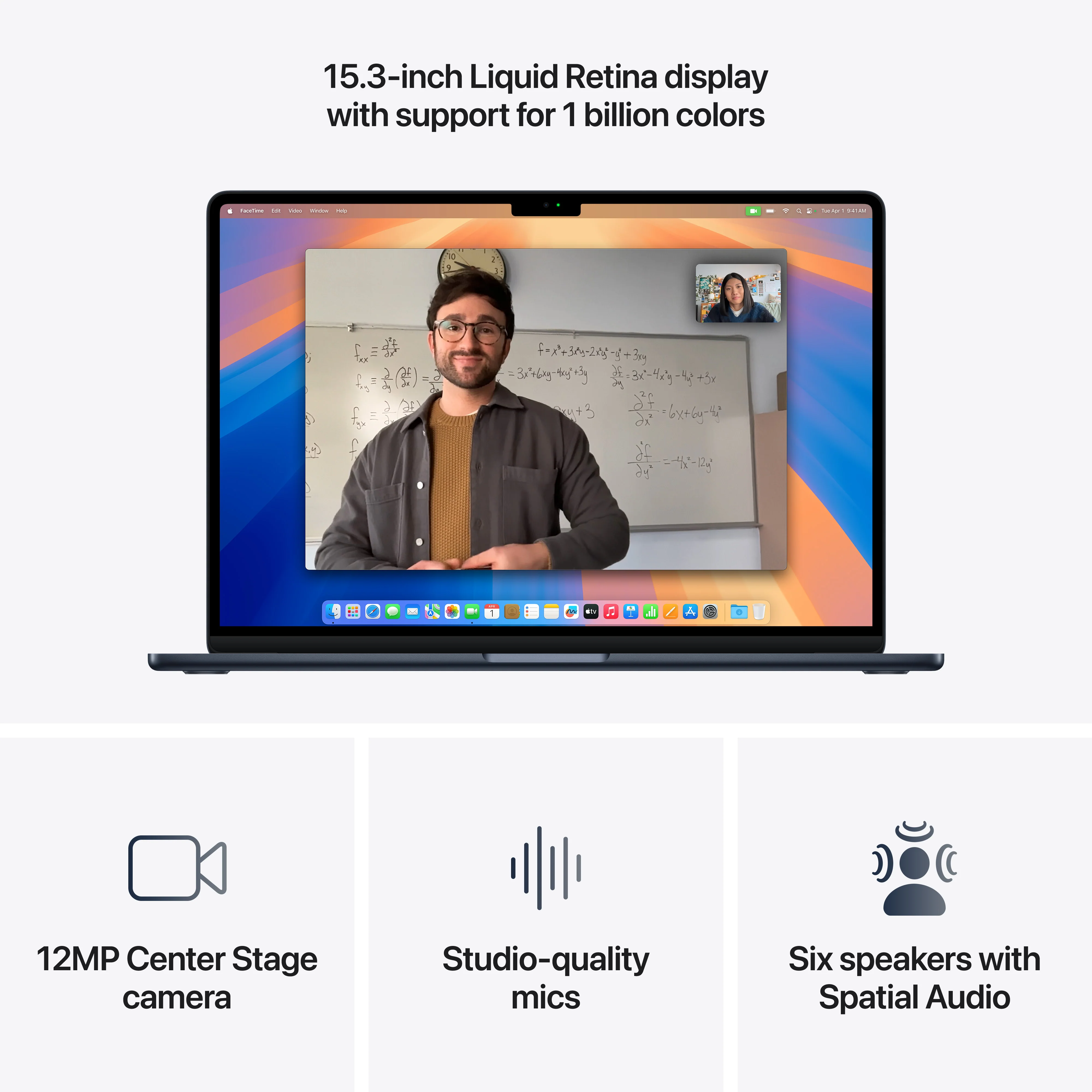 EOL 15-inch MacBook Air: Apple M4-chip met 10‑core CPU en 10‑core GPU, 16 GB, 256 GB - Middernacht (Azerty FR) - Image 5