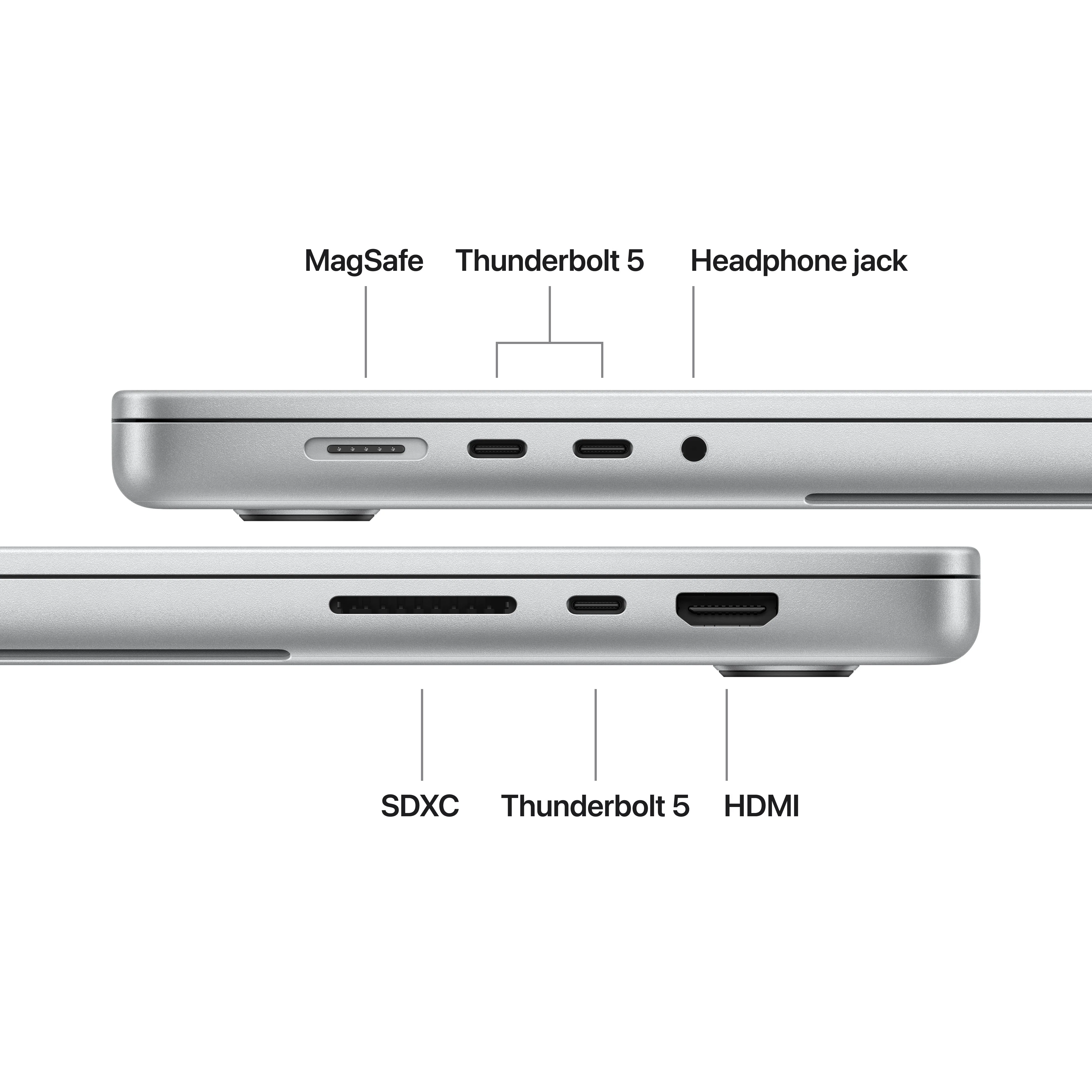 16-inch MacBook Pro: Apple M5 Pro-chip met 18‑Core CPU en 20‑Core GPU, 48 GB, 1 TB SSD - Zilver (Qwerty NL) - Image 7