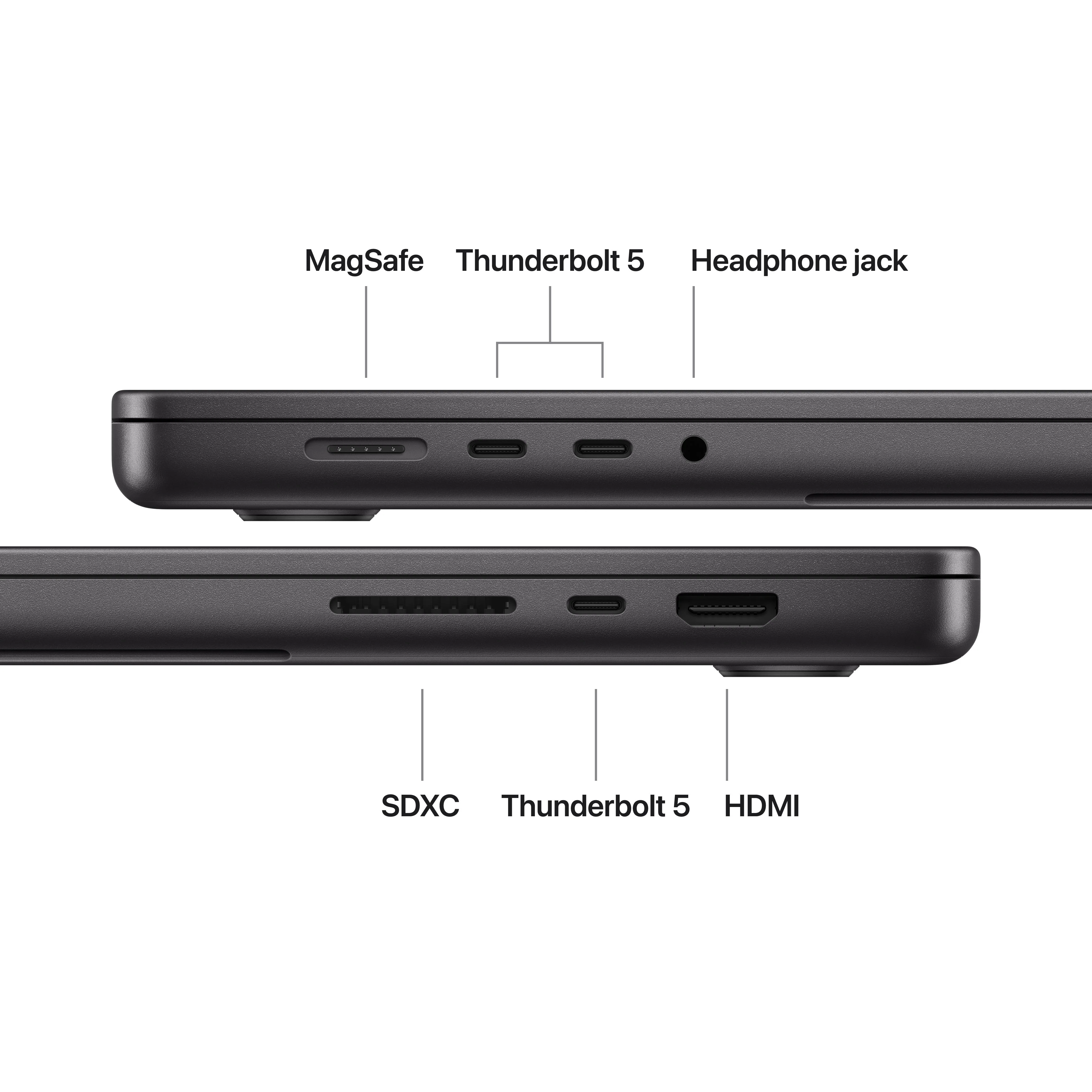 16-inch MacBook Pro: Apple M5 Pro-chip met 18‑Core CPU en 20‑Core GPU, 24 GB, 1 TB SSD - Spacezwart (Azerty FR) - Image 7
