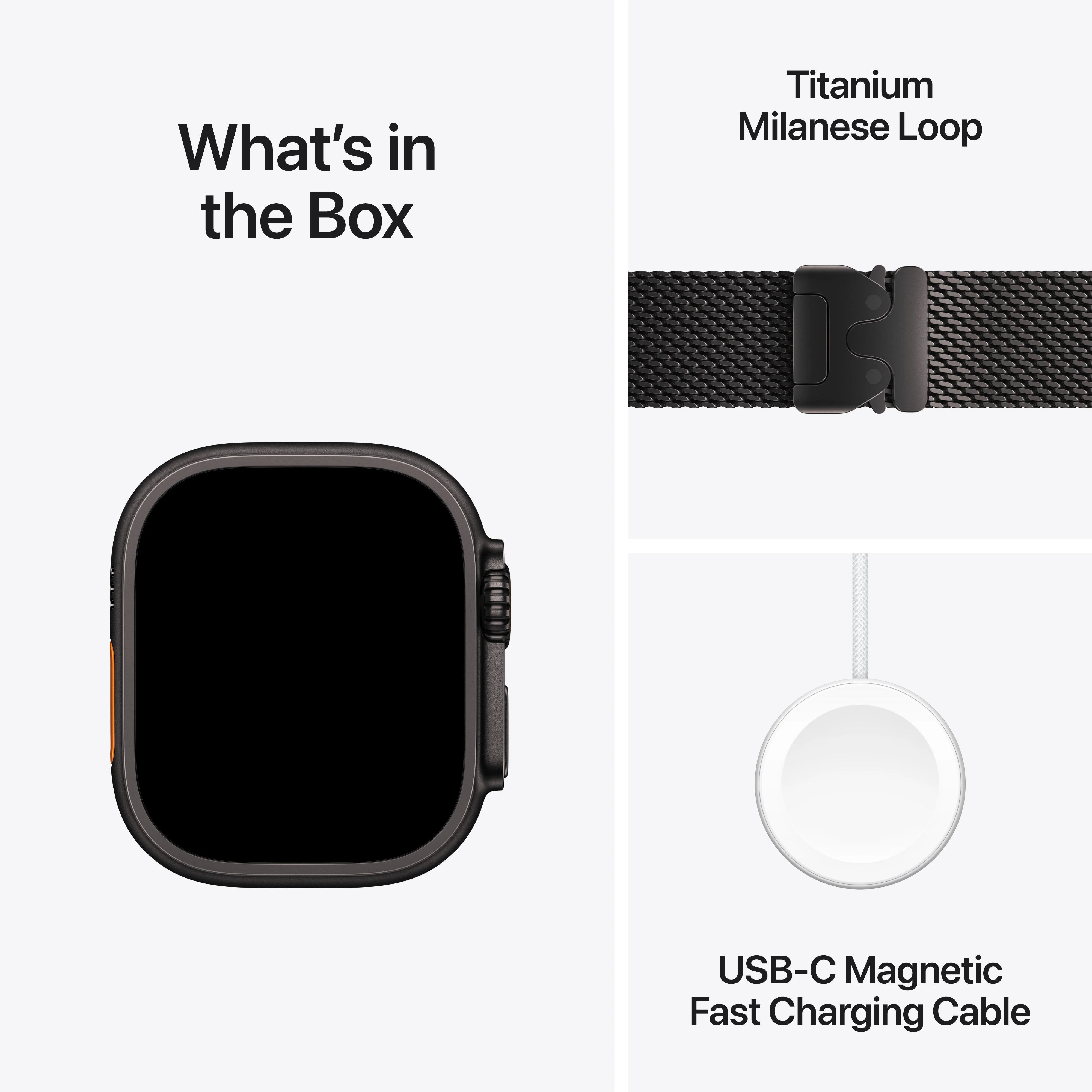 EOL Apple Watch Ultra 2 (GPS + Cellular) • 49-mm kast van zwart titanium • Milanees bandje van zwart titanium - Medium - Image 9