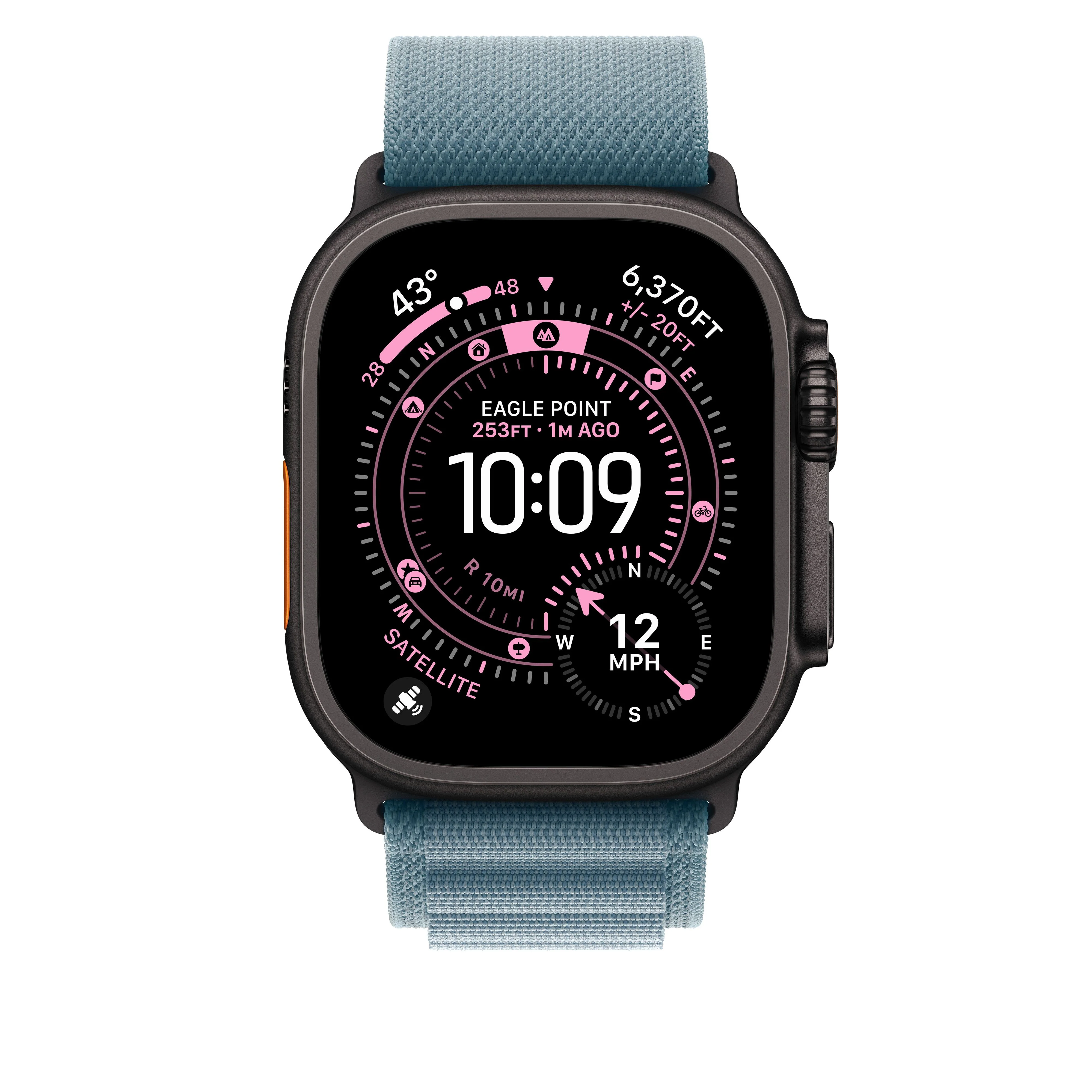 Alpine-bandje - Lichtblauw (49 mm) - L - Zwart titanium - Image 3
