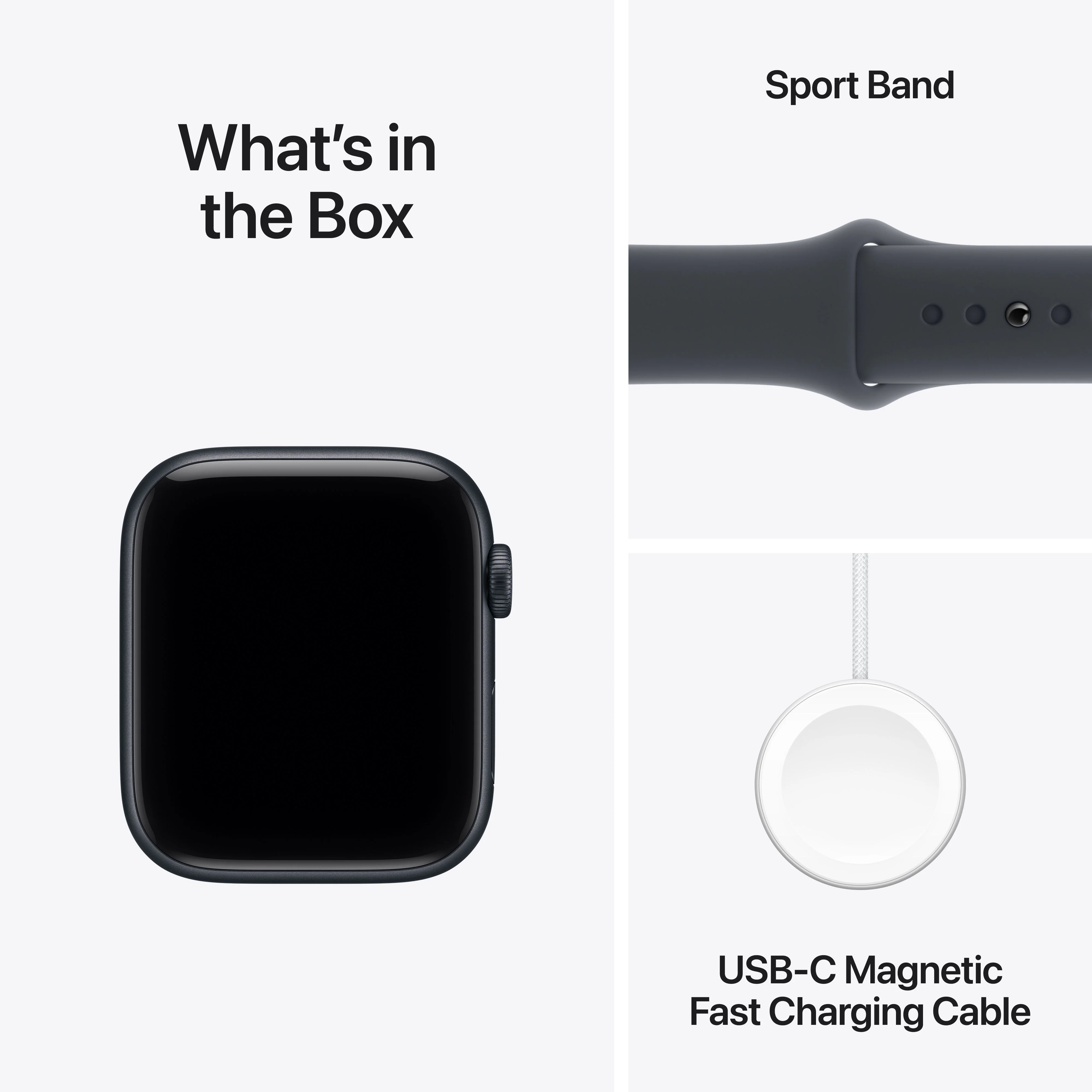 Apple Watch SE 3 (GPS + Cellular) • 44‐mm kast van middernacht aluminium • Middernacht sportbandje - S/M - Image 8