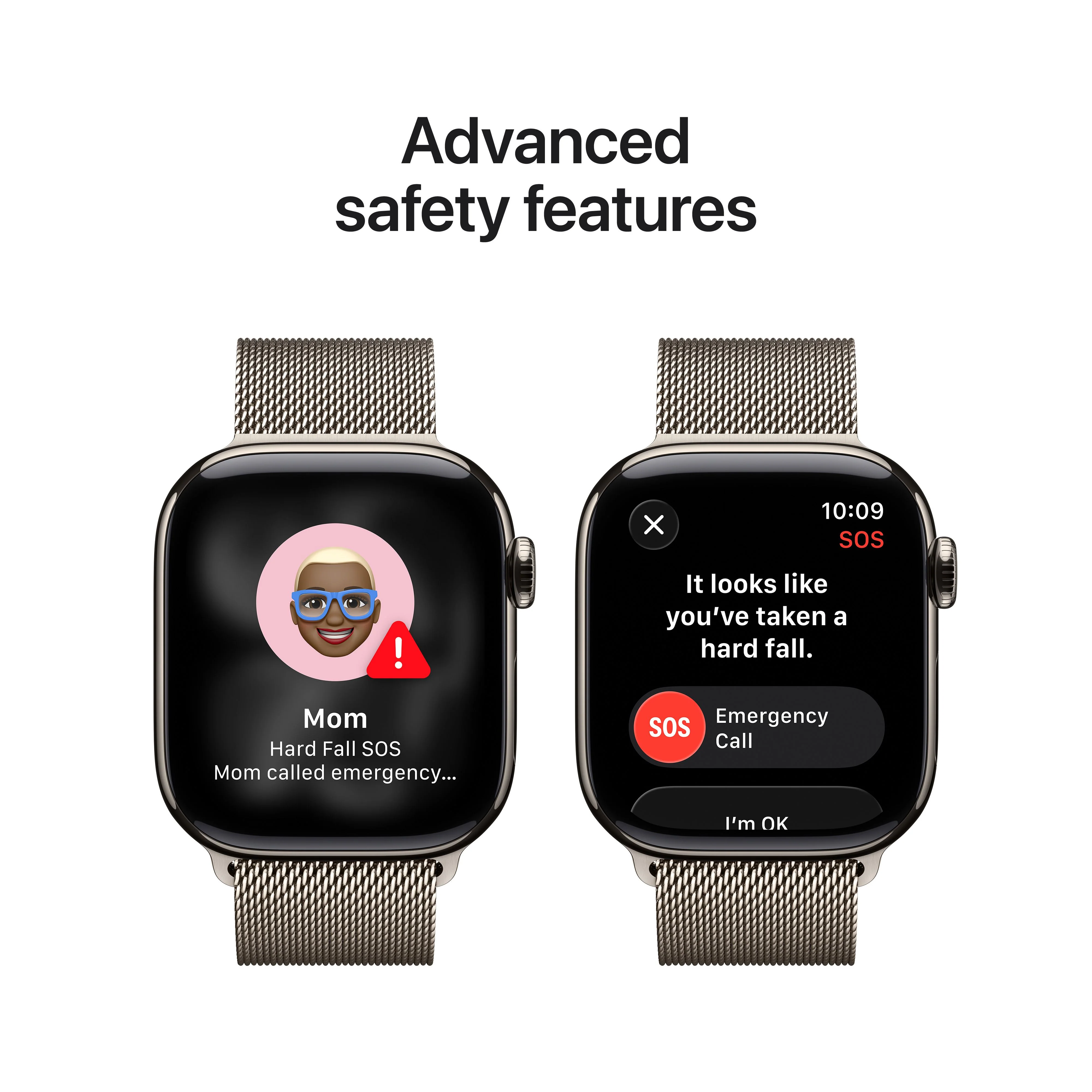 Apple Watch Series 11 (GPS + Cellular) • 42‑mm kast van naturel titanium • Naturel Milanees bandje - Image 6