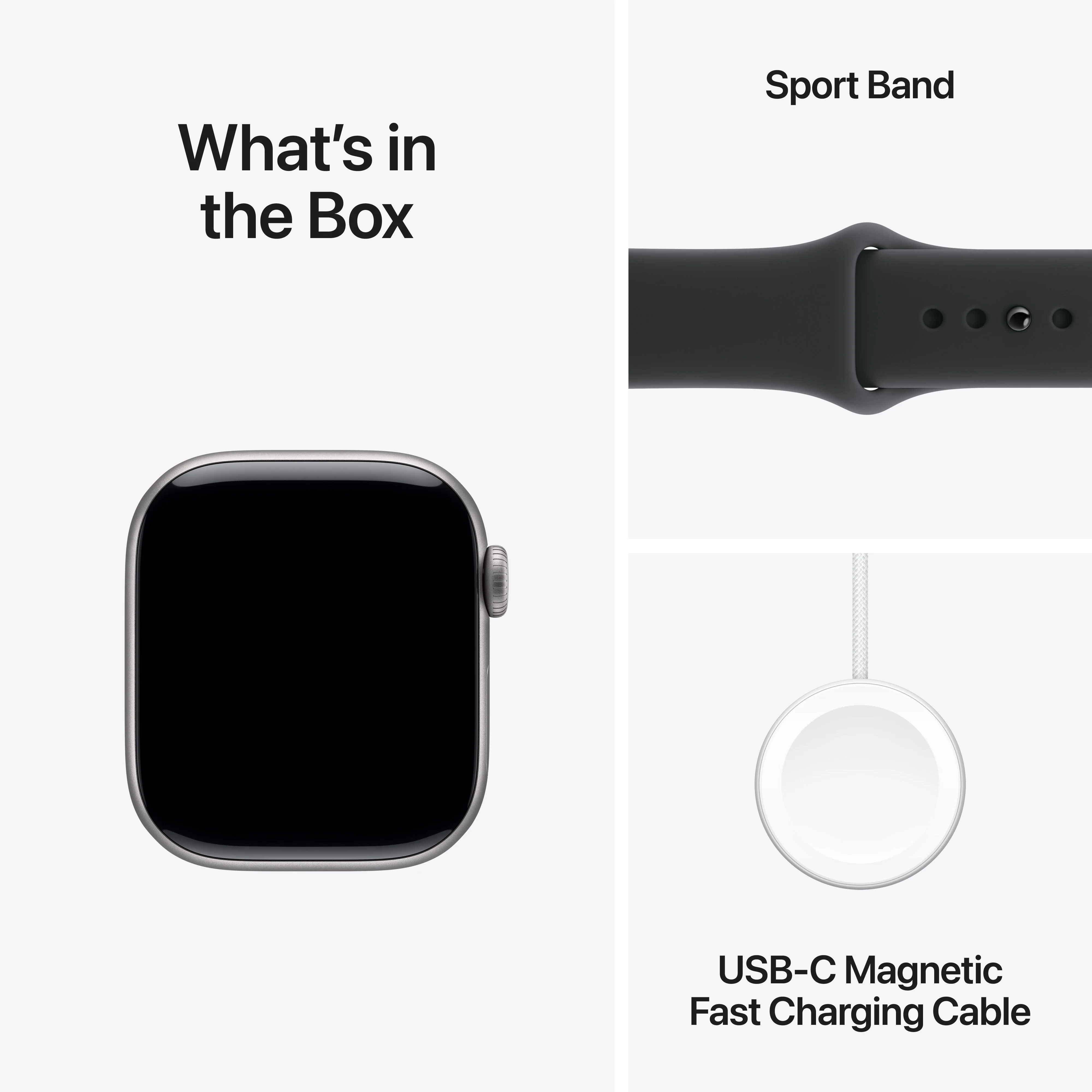 Apple Watch Series 11 (GPS) • 42‑mm kast van spacegrijs aluminium • Zwart sportbandje - S/M - Image 8