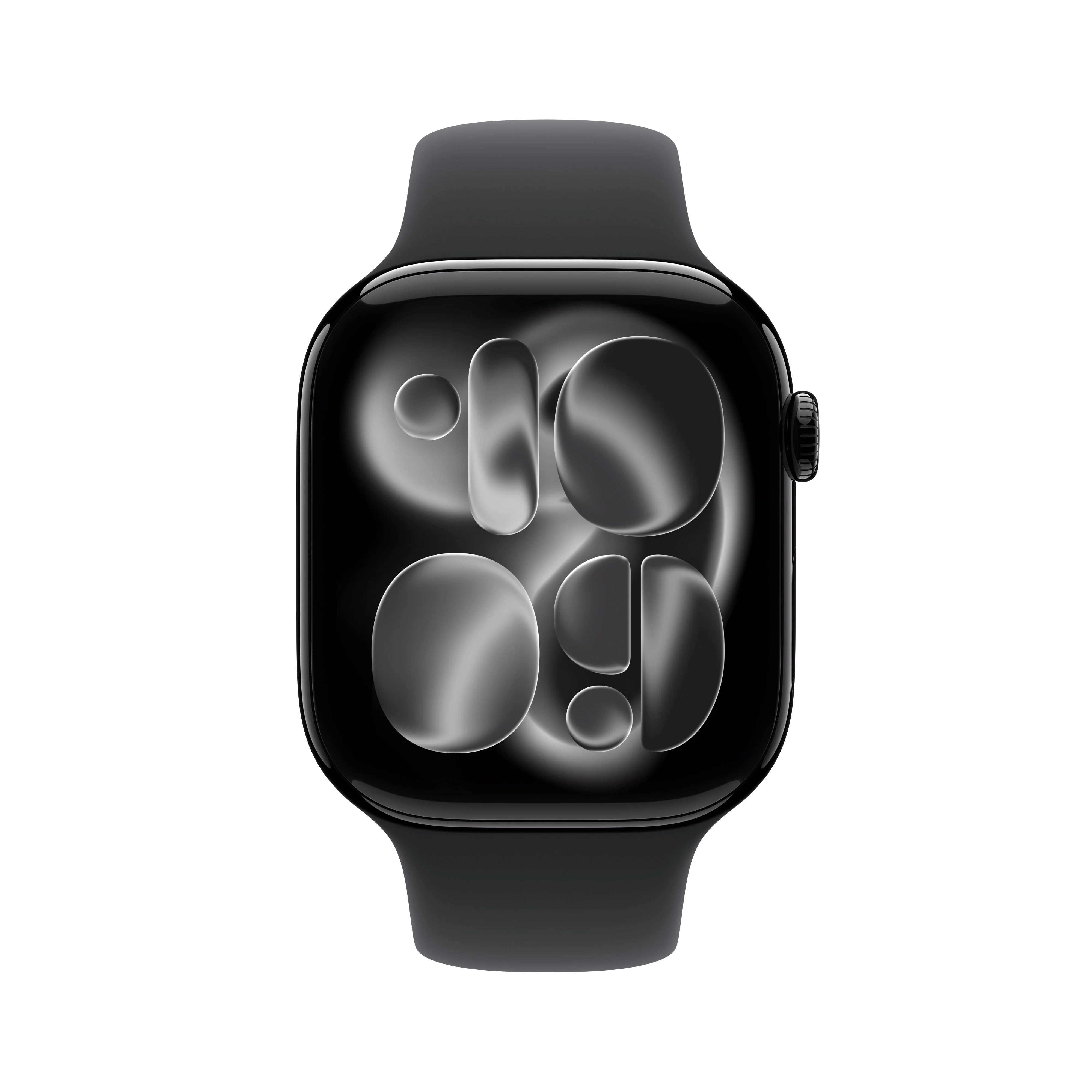 Apple Watch Series 11 (GPS) • 46‑mm kast van gitzwart aluminium • Zwart sportbandje - M/L - Image 2