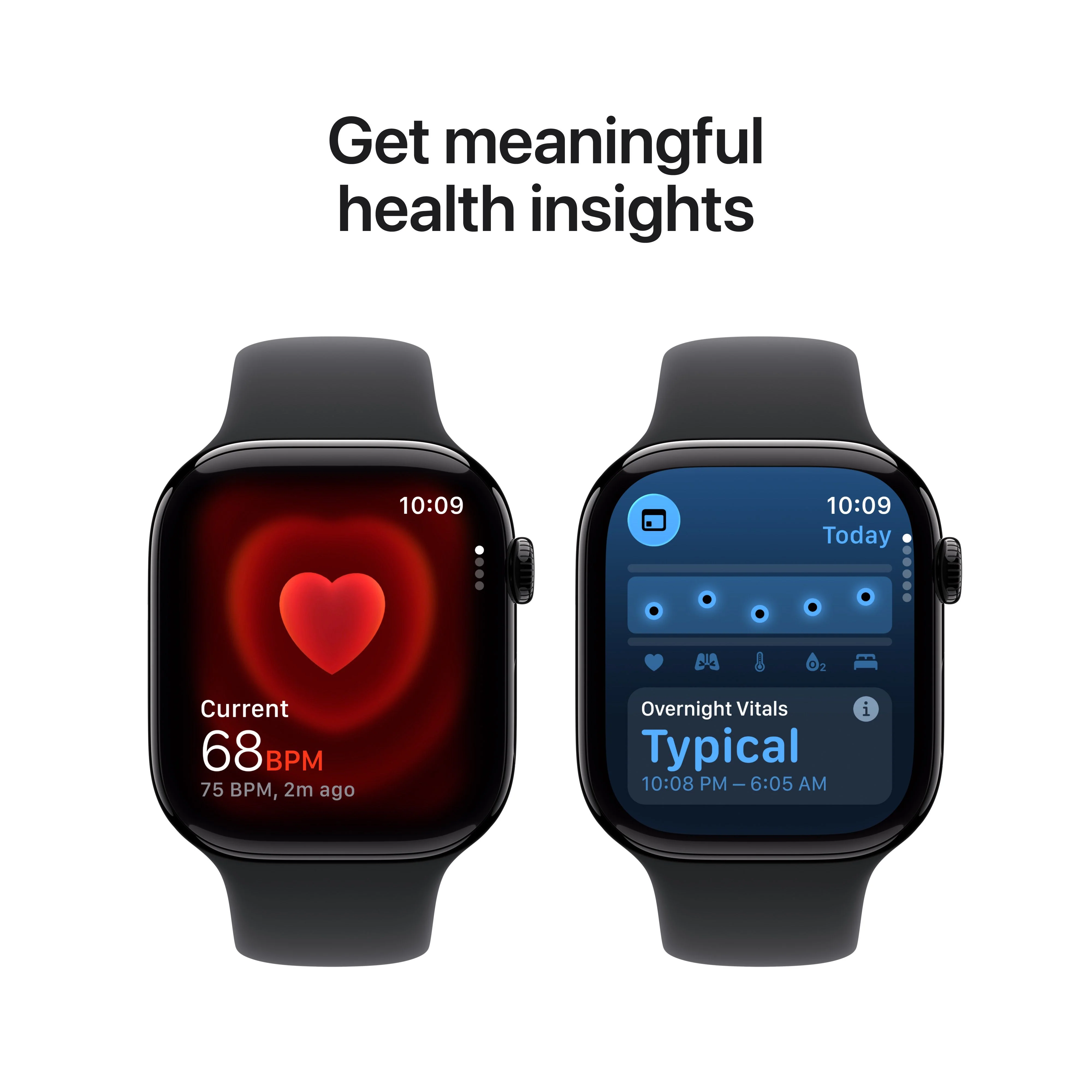Apple Watch Series 11 (GPS) • 46‑mm kast van gitzwart aluminium • Zwart sportbandje - M/L - Image 5