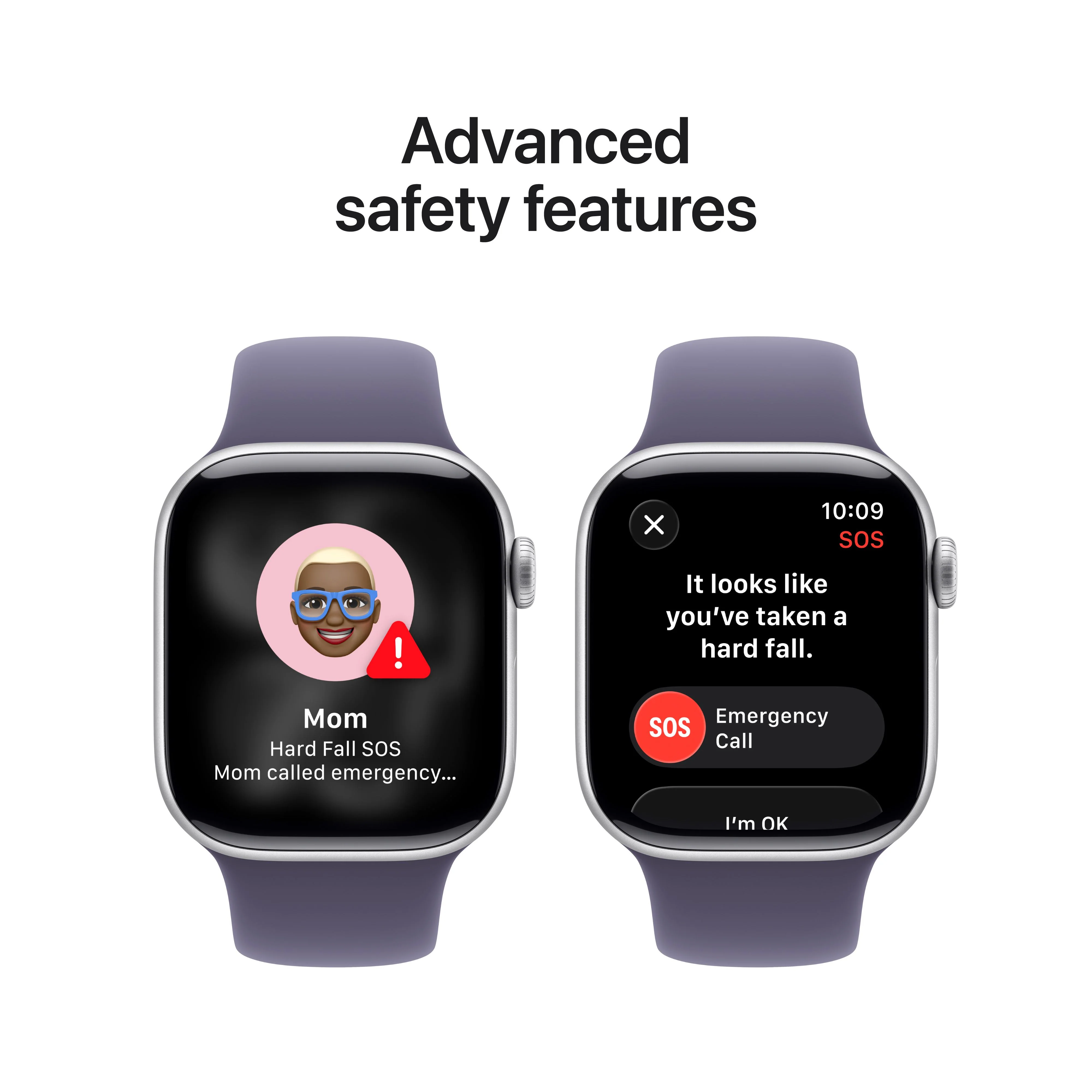 Apple Watch Series 11 (GPS + Cellular) • 42‑mm kast van zilverkleurig aluminium • Zachtpaars sportbandje - S/M - Image 6