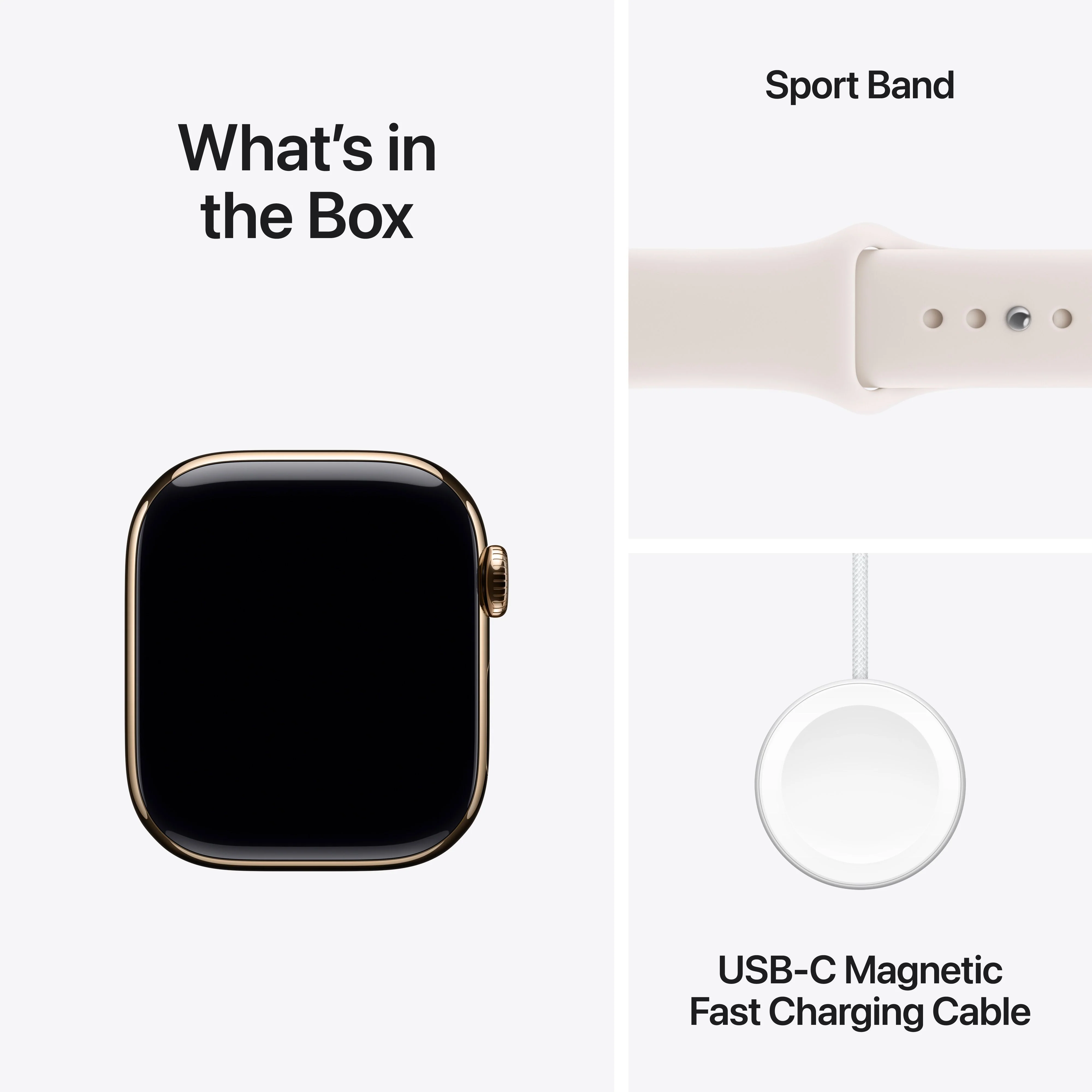 Apple Watch Series 11 (GPS + Cellular) • 42‐mm kast van goudkleurig titanium • Rosé sportbandje - S/M - Image 8