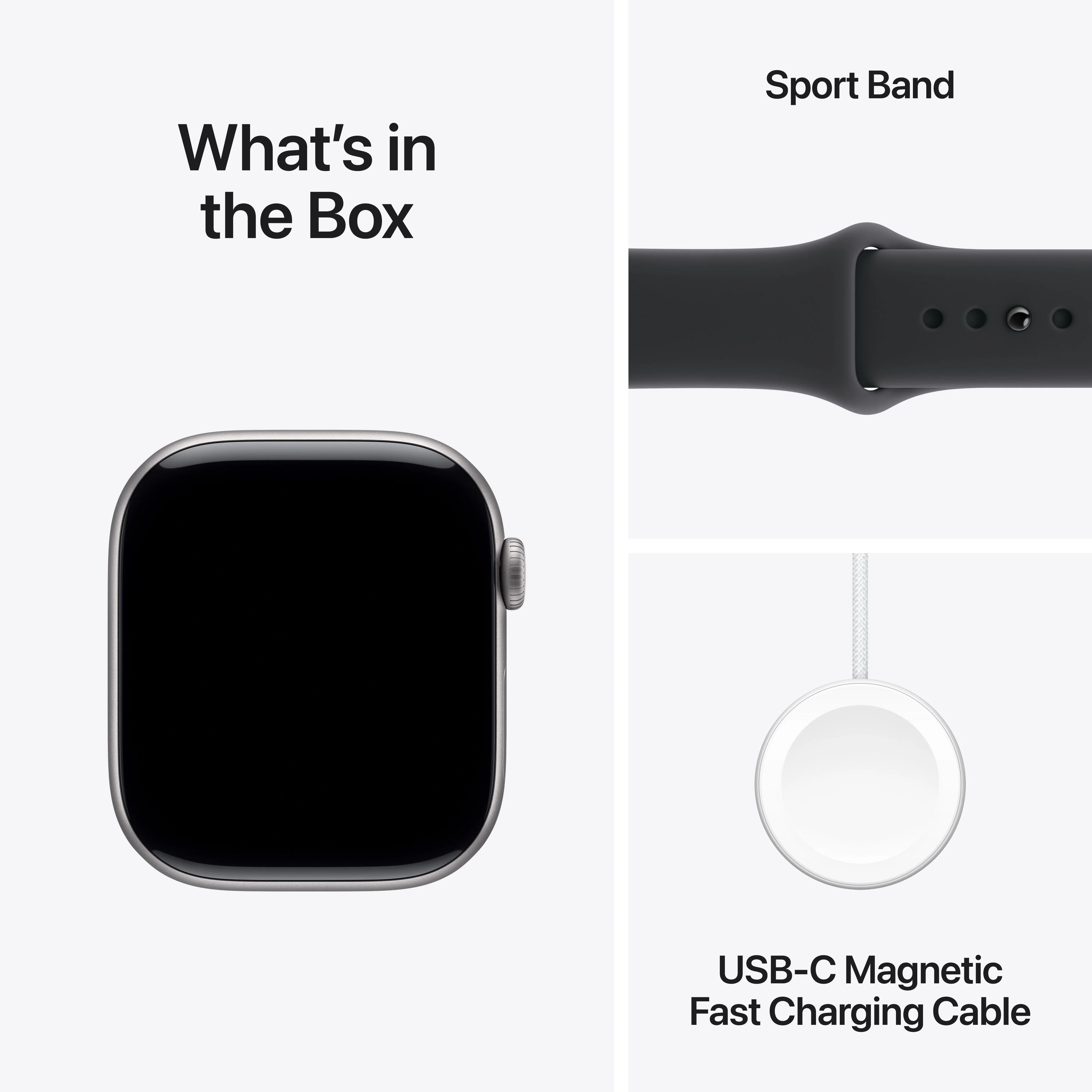 Apple Watch Series 11 (GPS + Cellular) • 46‑mm kast van spacegrijs aluminium • Zwart sportbandje - S/M - Image 8