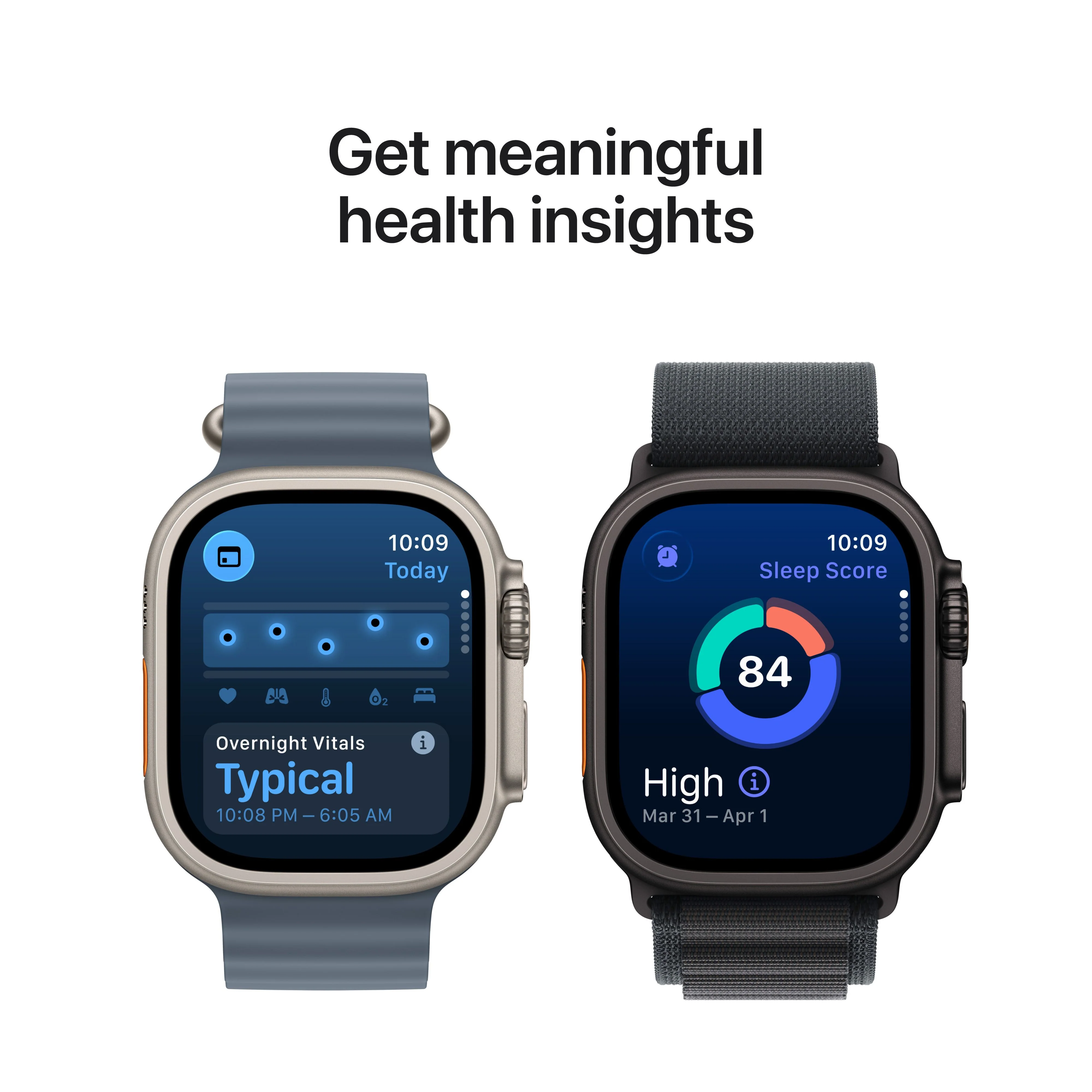 Apple Watch Ultra 3 (GPS + Cellular) • 49-mm kast van naturel titanium • Blauw/felblauw Trail‑bandje - M/L - Image 6