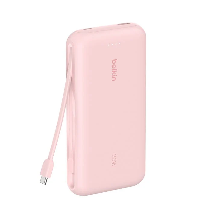 EOL Belkin BoostCharge | 20.000mAh-powerbank met geïntegreerde USB-C-kabel - Roze - Image 5