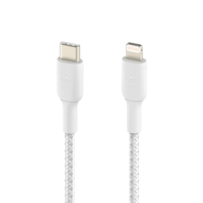 Belkin BoostCharge | Gevlochten USB-C/Lightning-kabel - 1m - Wit - Image 3