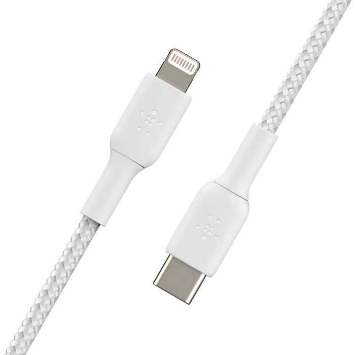 Belkin BoostCharge | Gevlochten USB-C/Lightning-kabel - 1m - Wit - Image 4