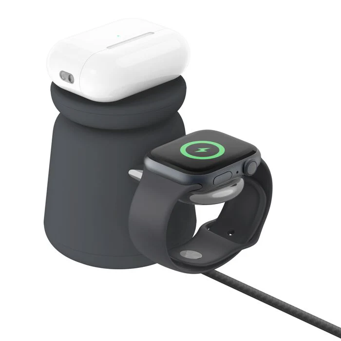 Belkin BoostCharge Pro | 2-in-1 draadloos laadstation met Qi2 (15 W) - Charcoal - Image 4