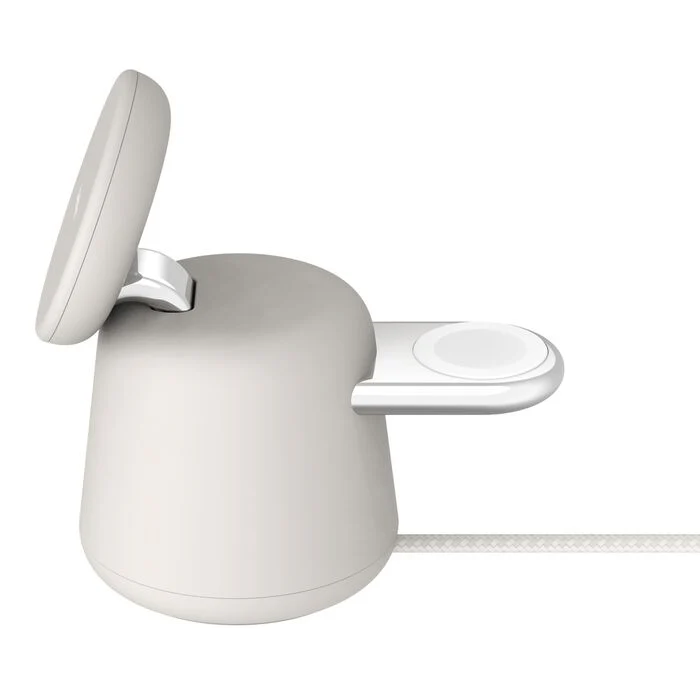Belkin BoostCharge Pro | 2-in-1 draadloos laadstation met Qi2 (15 W) - Sand - Image 3