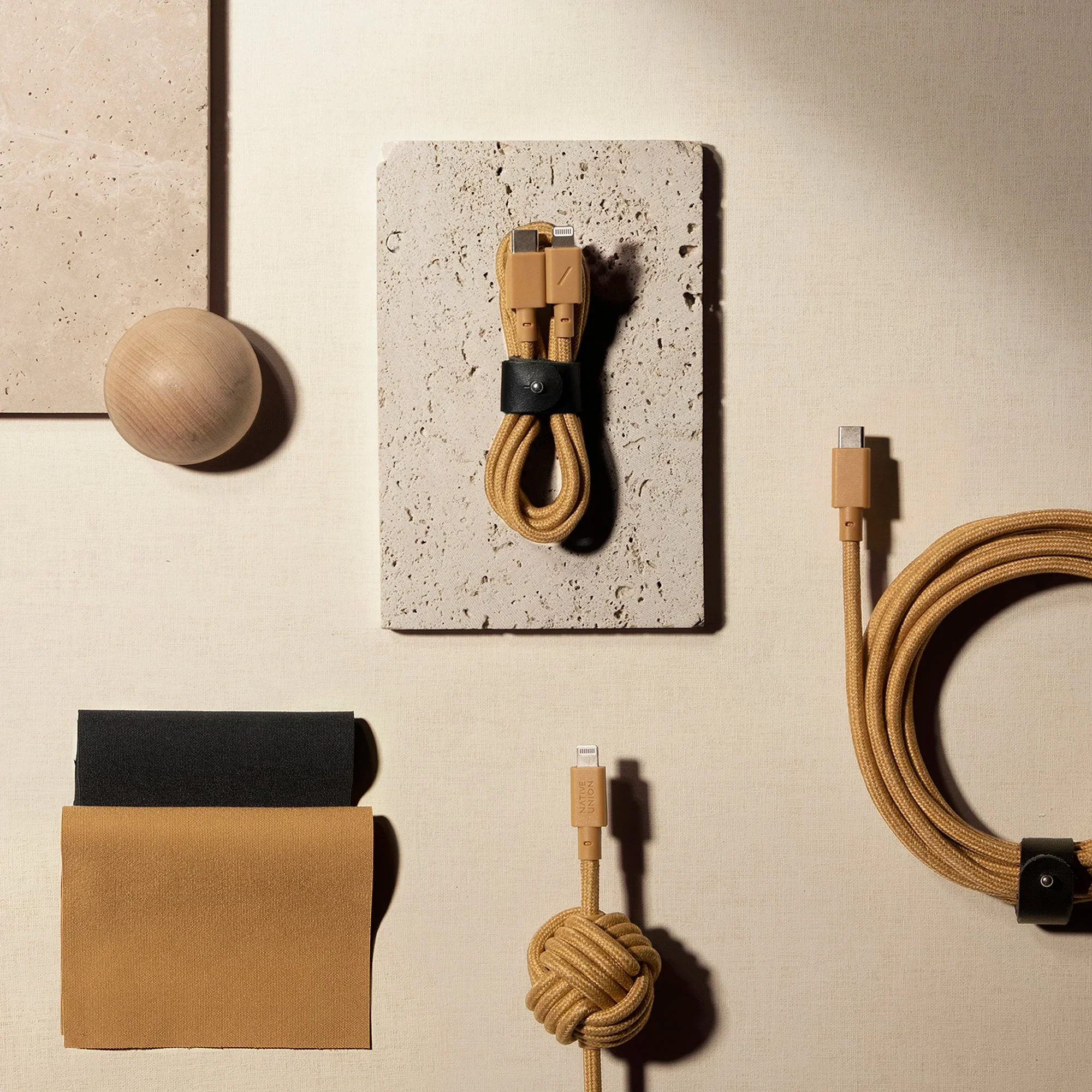 Native Union Belt USB-C-naar-Lightning-kabel - 1,2m - Mosterdgeel - Image 2
