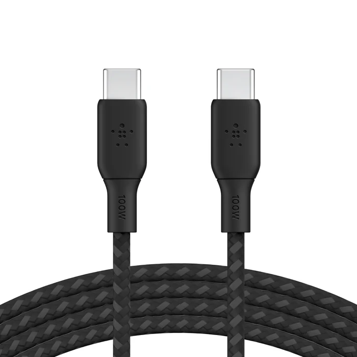 EOL Belkin BoostCharge | gevlochten siliconen USB-C/USB-C-kabel (100W) - 3m - Zwart - Image 2