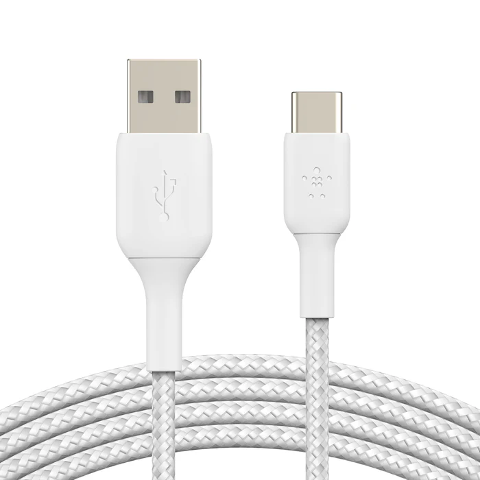 Belkin BoostCharge | Gevlochten USB-C/USB-A-kabel - 1m - Wit - Image 2