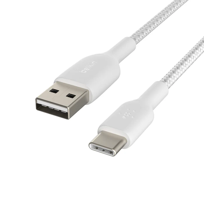 Belkin BoostCharge | Gevlochten USB-C/USB-A-kabel - 1m - Wit - Image 3