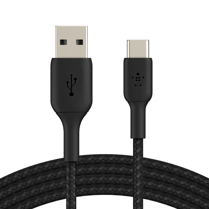 Belkin BoostCharge | Gevlochten USB-C/USB-A-kabel - 2m - Zwart - Image 2
