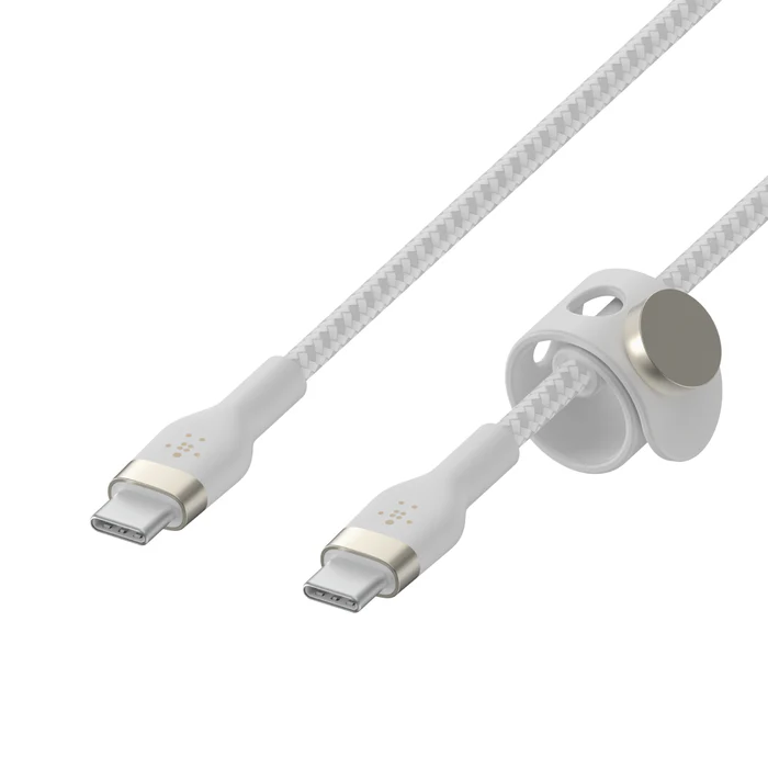 Belkin BoostCharge Pro Flex | Gevlochten siliconen USB-C/USB-C-kabel - 2m - Wit - Image 3