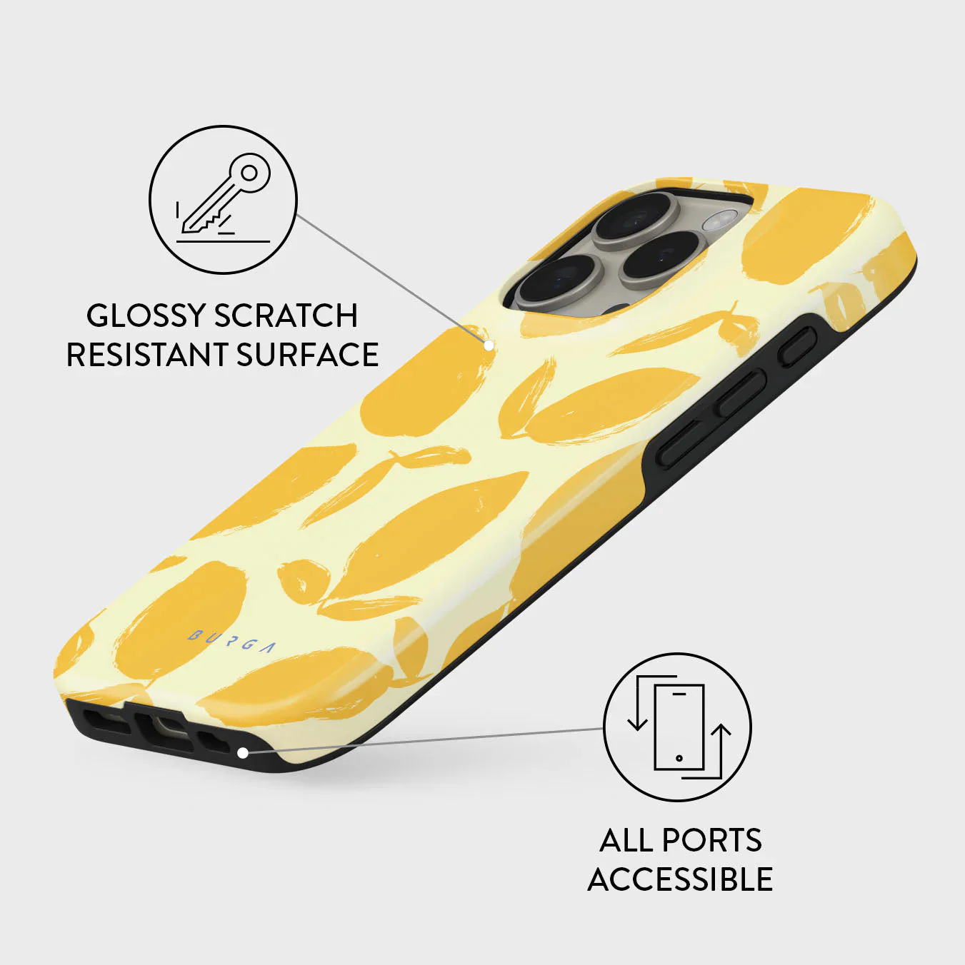 Burga Tough Case met MagSafe voor iPhone 16 Pro Max - Lemon Tart - Image 3
