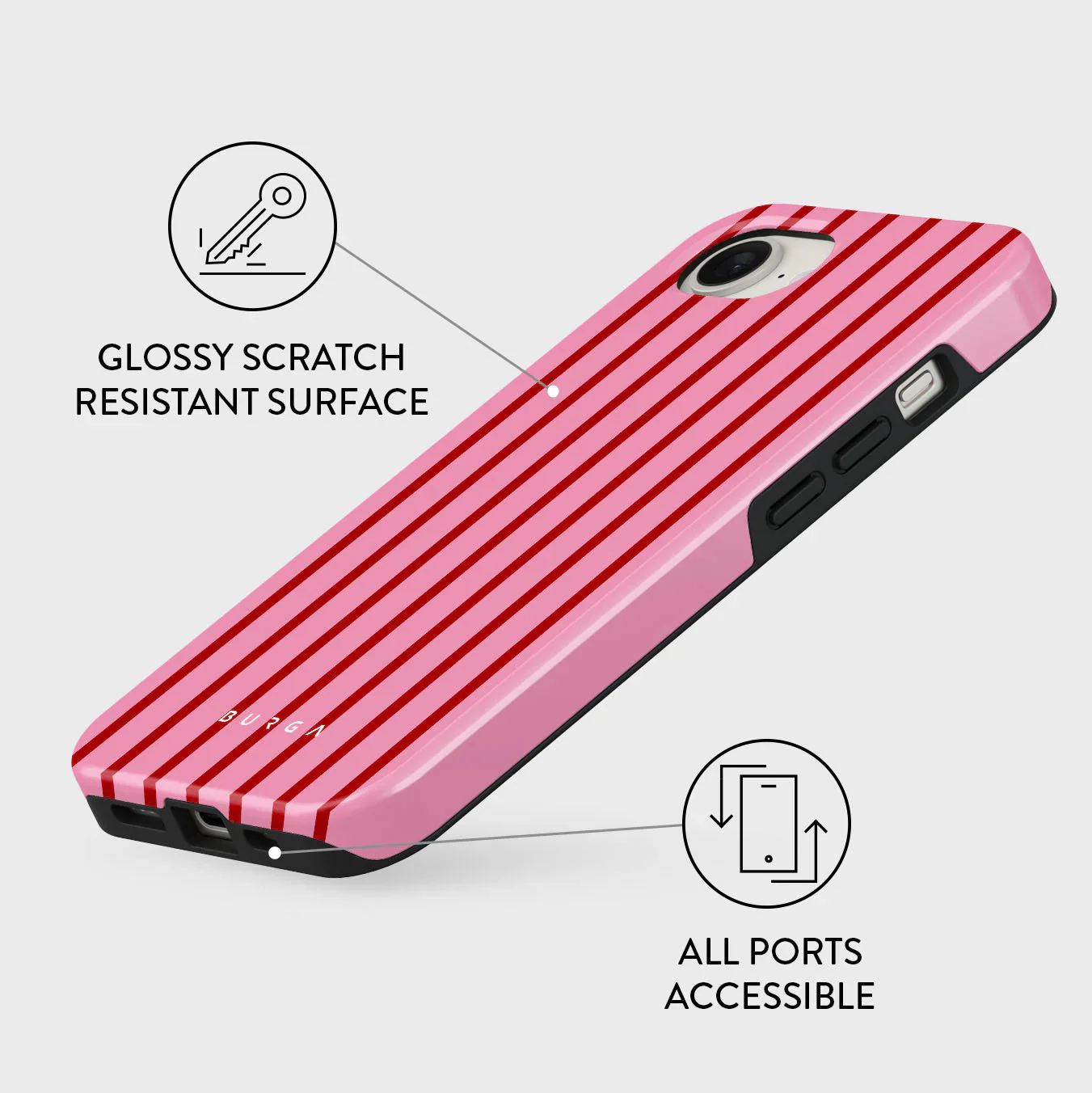 Burga Tough Case met MagSafe voor iPhone 17e/16e - Favorite Bikini - Image 3