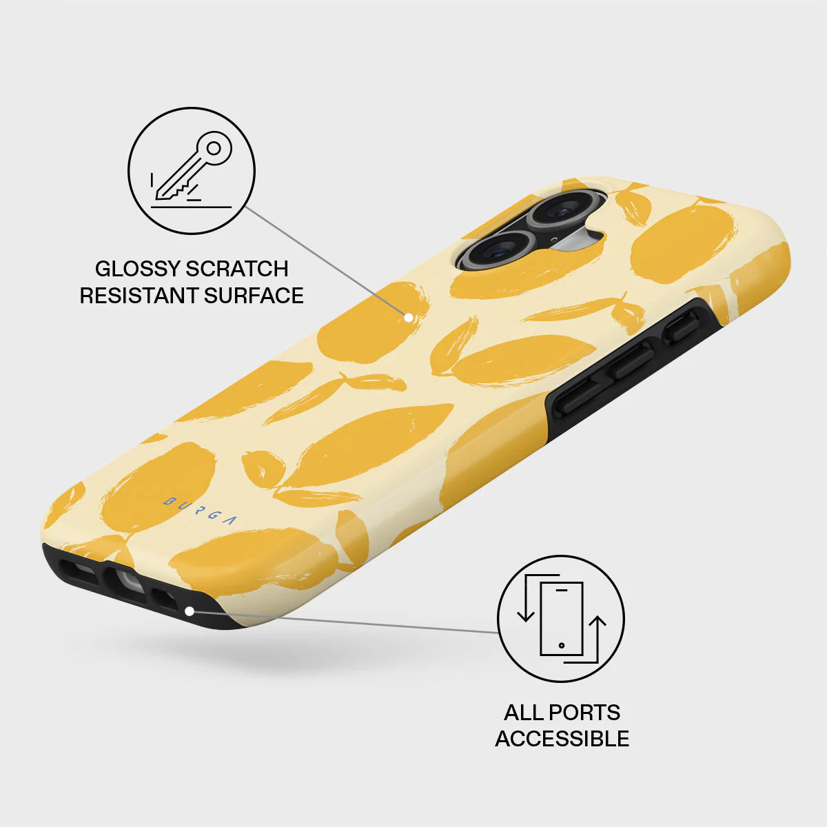 Burga Tough Case met MagSafe voor iPhone 17 - Lemon Tart - Image 3