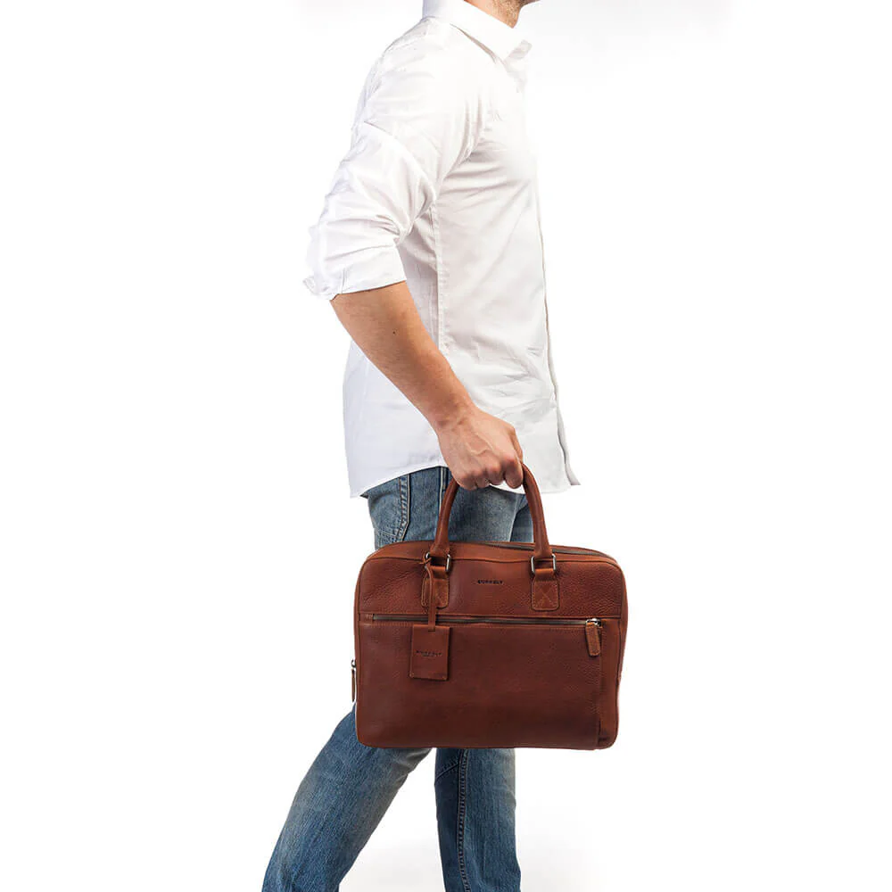 Burkely Leren draagtas voor 13-inch MacBook - Antique Avery - Cognac - Image 5