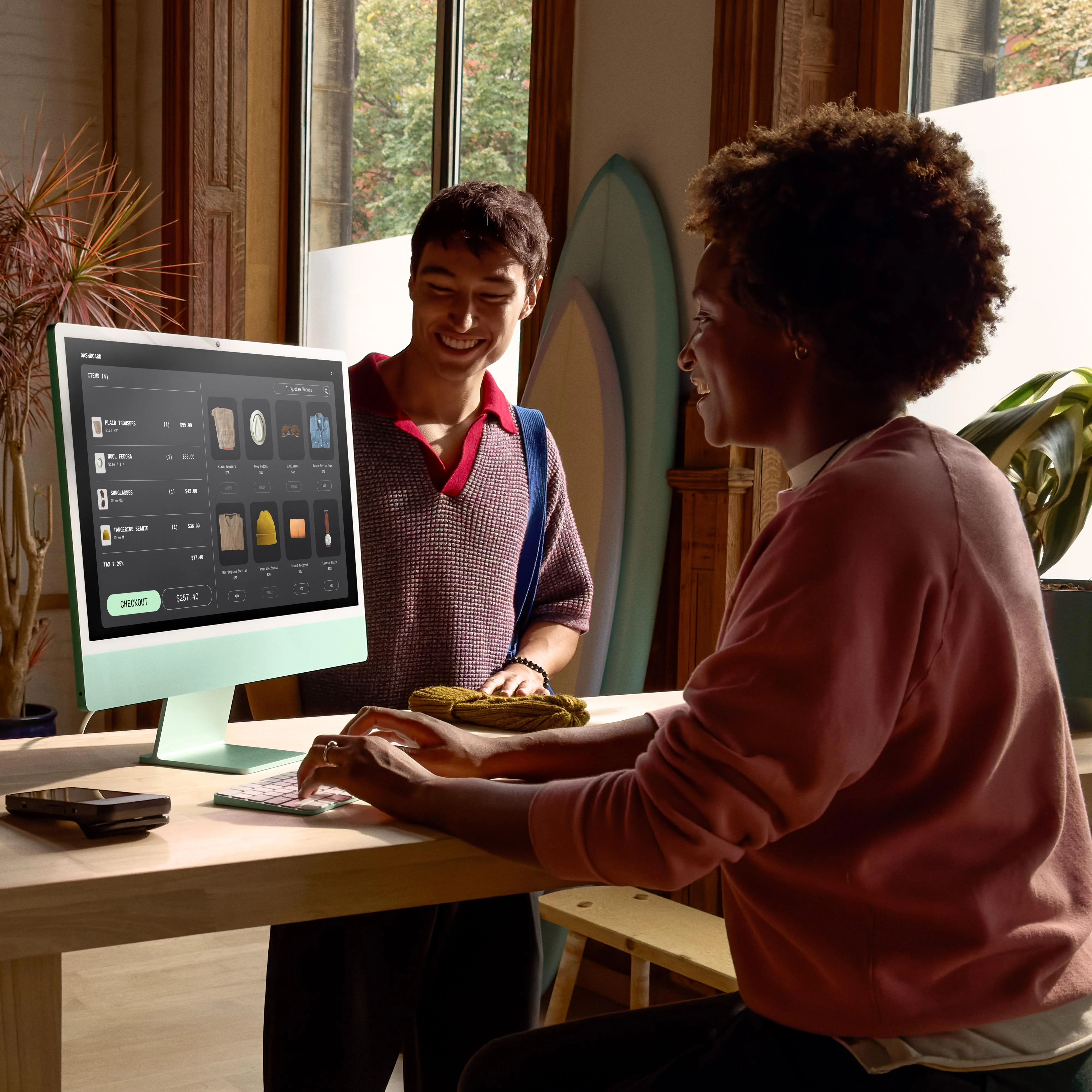 CTO 24-inch iMac met Retina 4,5K‑display: Apple M4-chip met 8‑core CPU en 8‑core GPU, 16 GB, 256 GB, Magic Keyboard - Oranje (Azerty FR) - Image 8