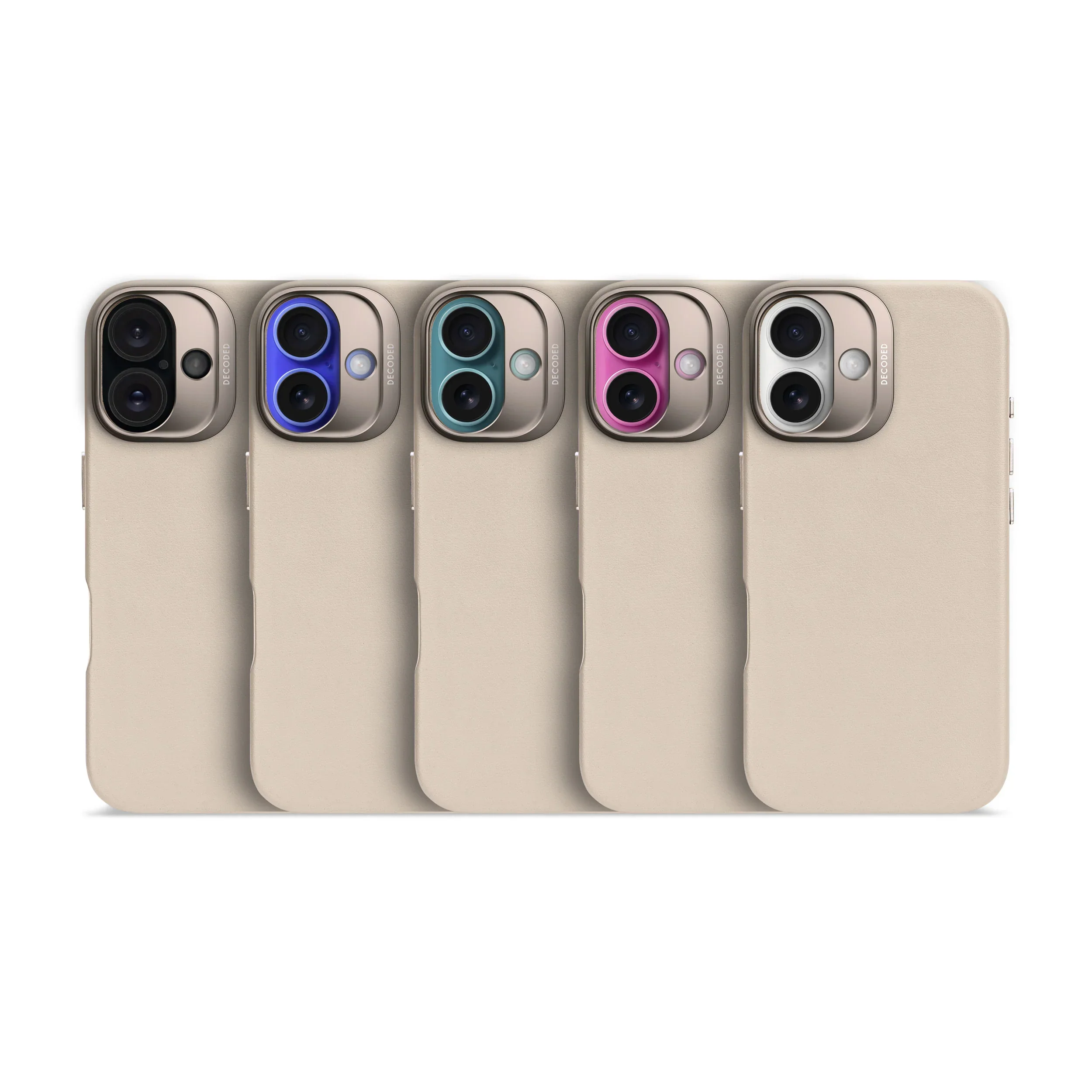 EOL Decoded Leren hoesje voor iPhone 16 - Klei - Image 9