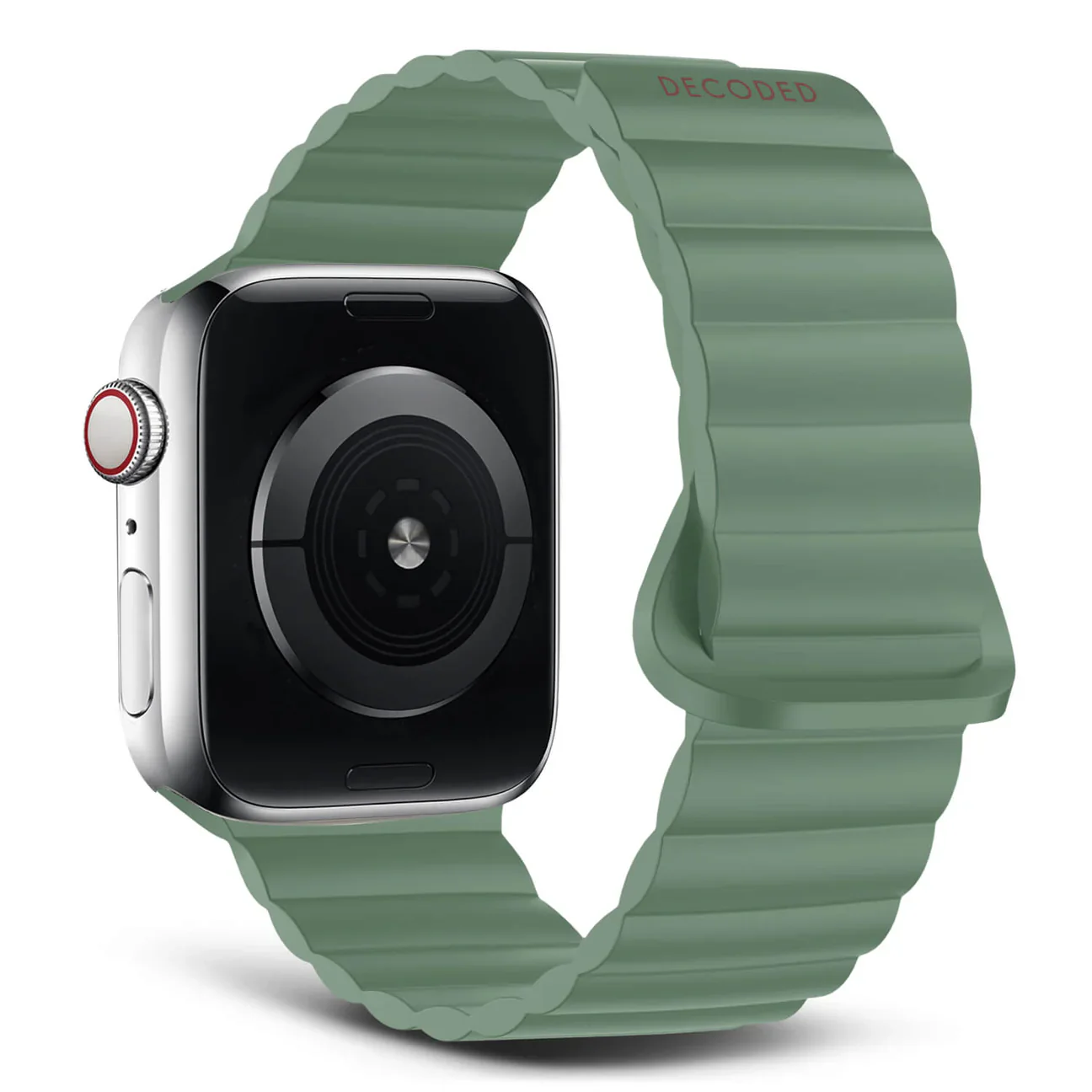 EOL Decoded Silicon magnet Traction Loop Strap - 38/40/41/42 mm - Sage Leaf Groen