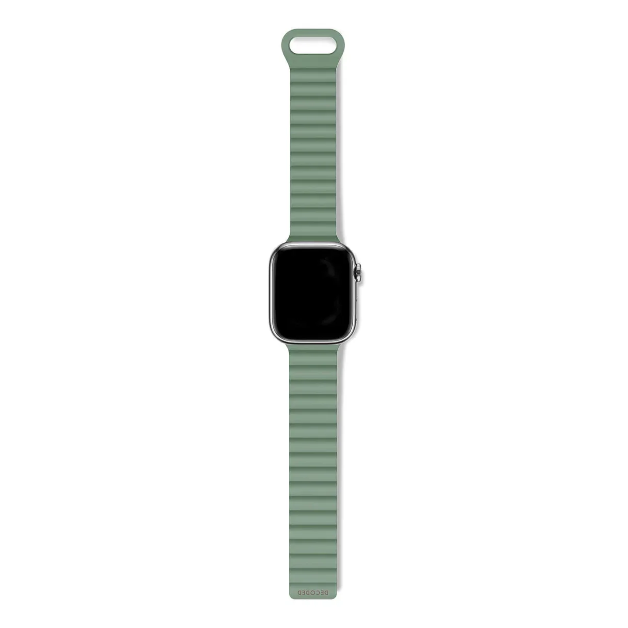 EOL Decoded Silicon magnet Traction Loop Strap - 44/45/46/49 mm - Sage Leaf Groen - Image 2