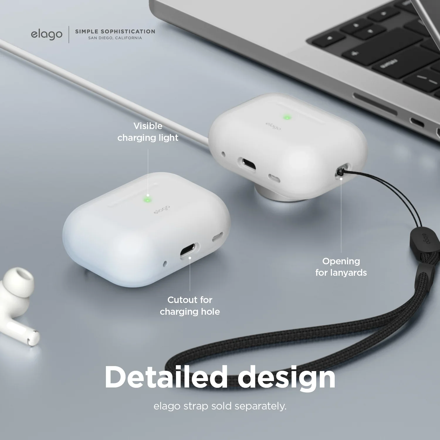 EOL Elago Silicone Case voor AirPods Pro (2e gen.) - Zwart - Image 2