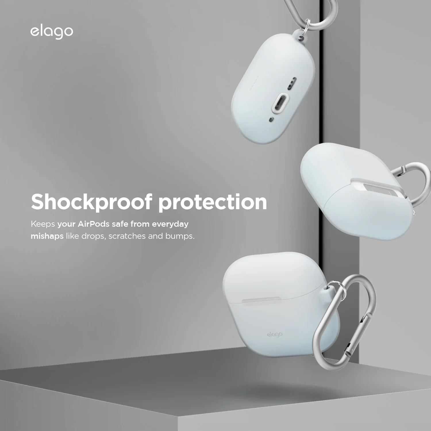 Elago Silicone Hang Case voor AirPods 4 - Jeansblauw - Image 4