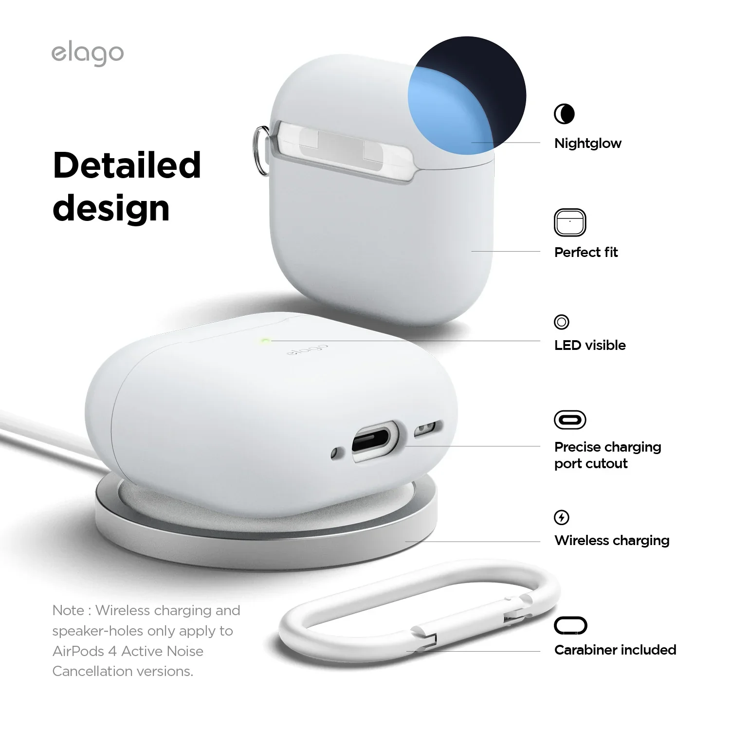 Elago Silicone Hang Case voor AirPods 4 - Roze - Image 4