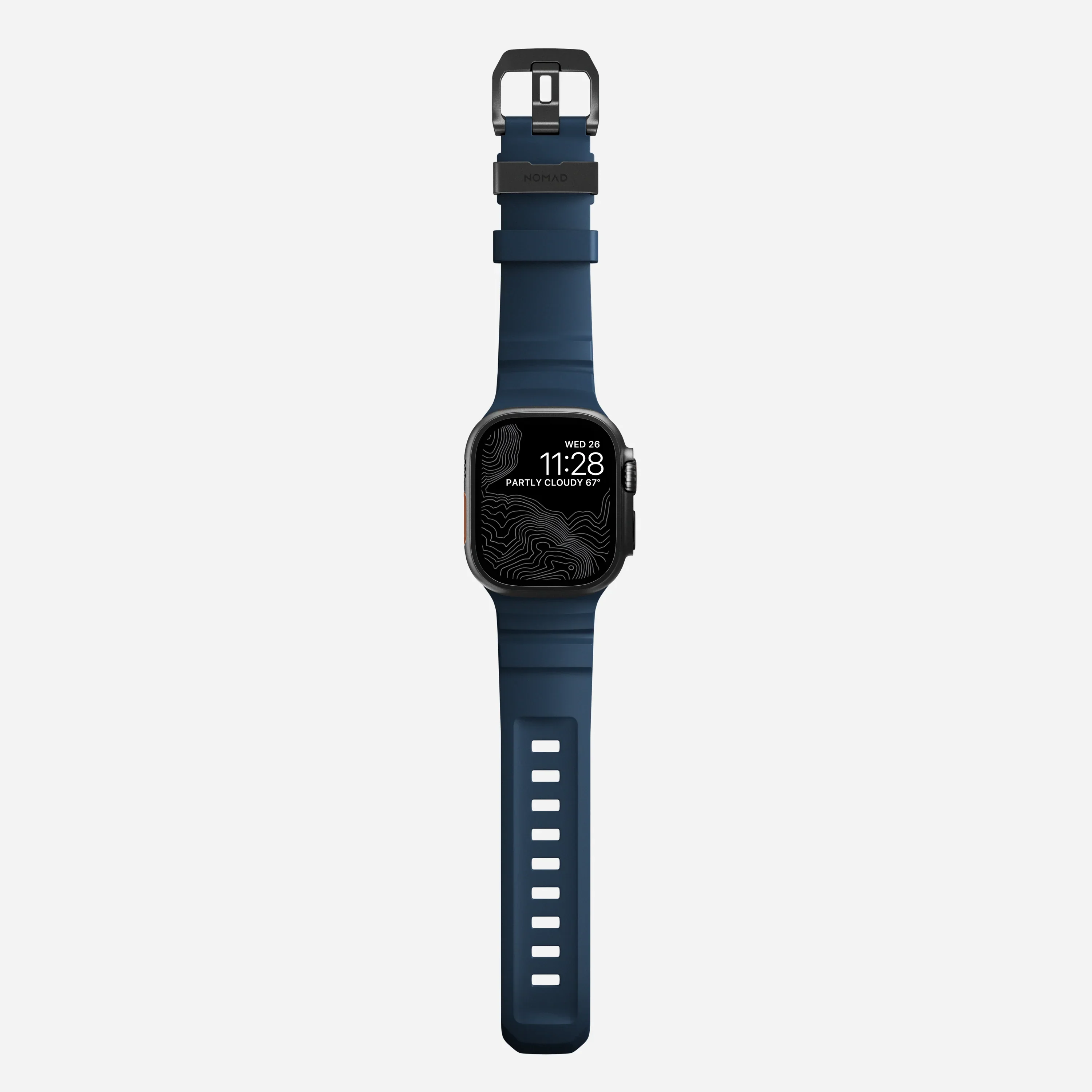 Nomad Rocky Point bandje - 44/45/46/49 mm - Atlantisch blauw - Zwarte hardware - Image 5