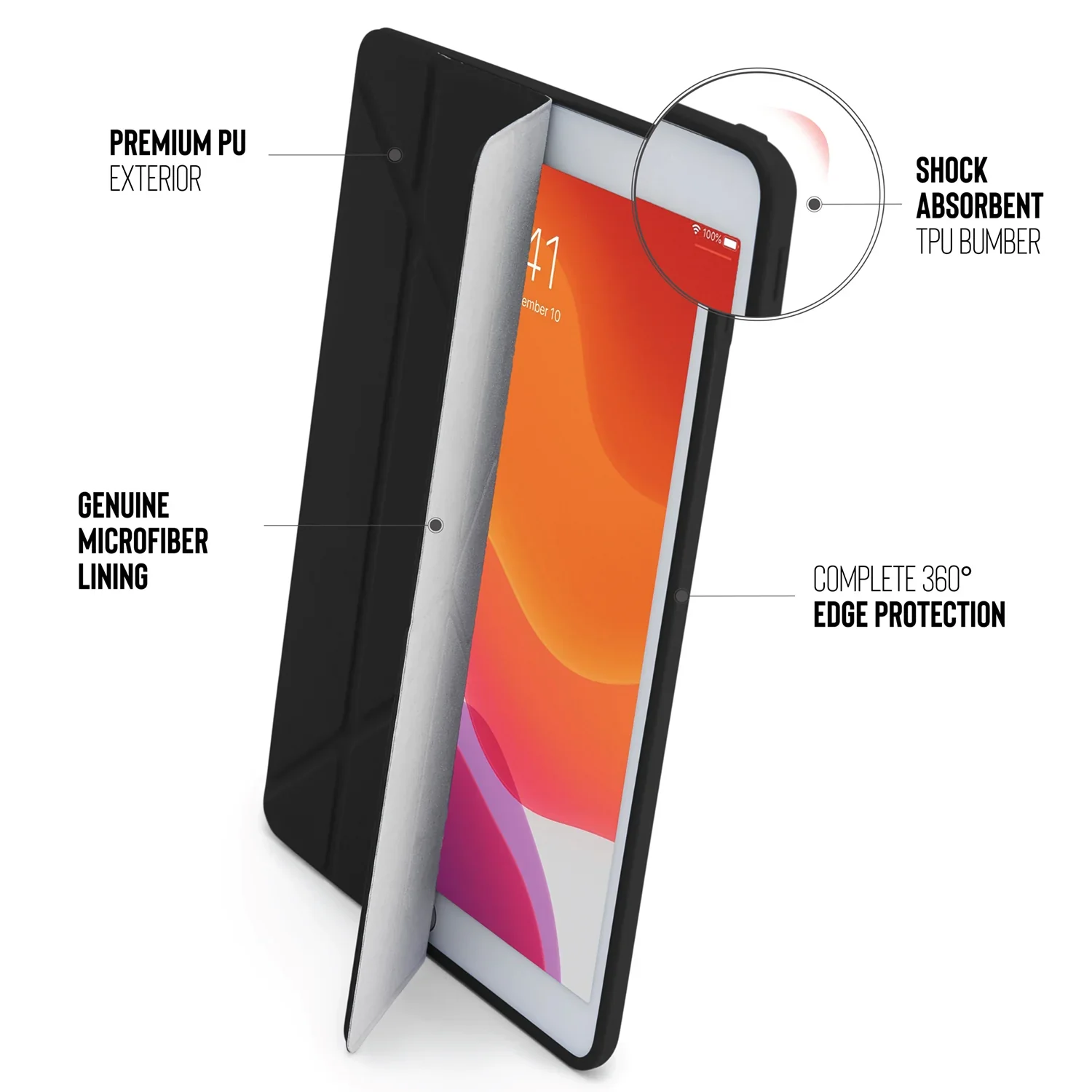 Pipetto Origami Case voor iPad 10,2-inch - Zwart - Image 3