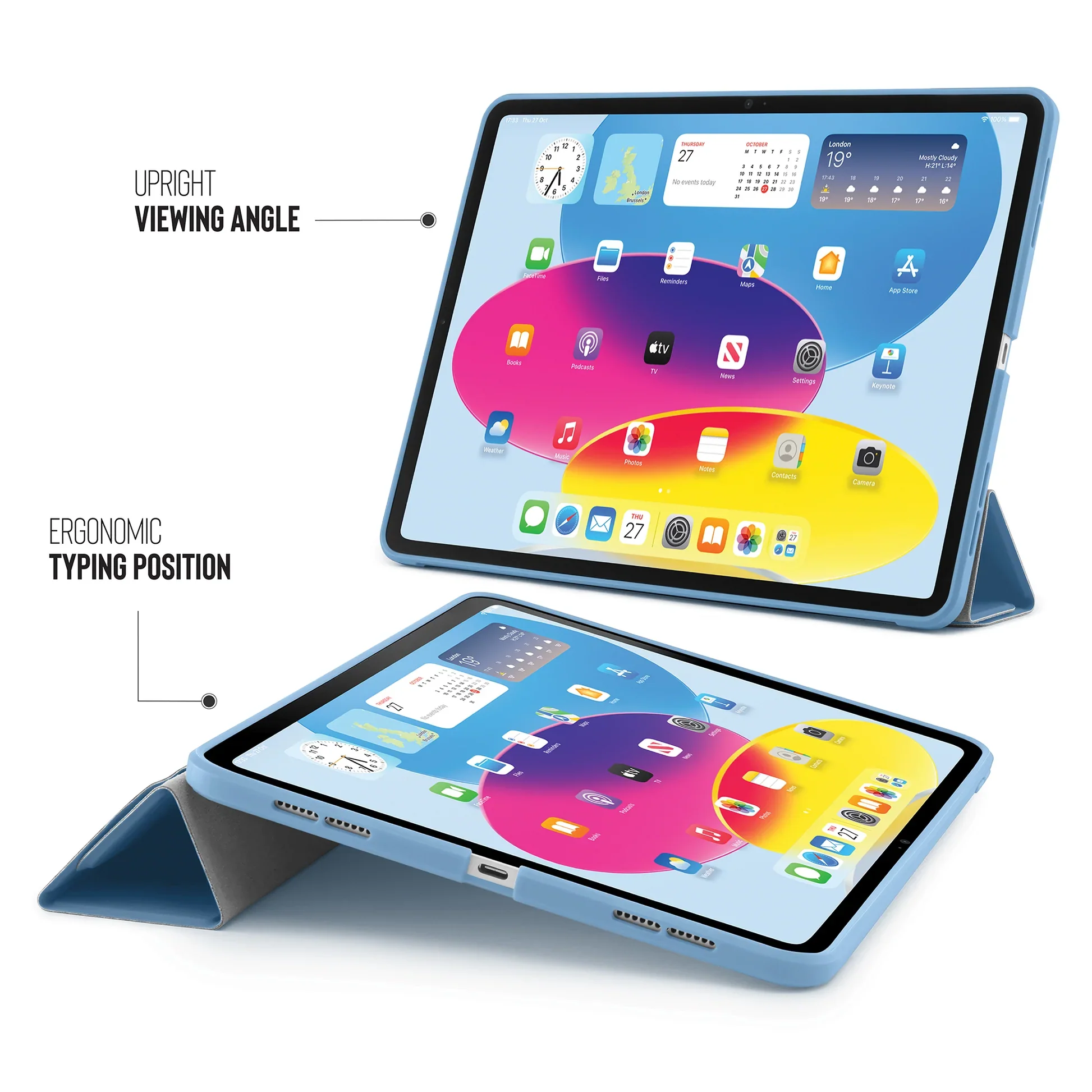 Pipetto Origami Case voor iPad (10e gen./A16) - Lichtblauw - Image 3