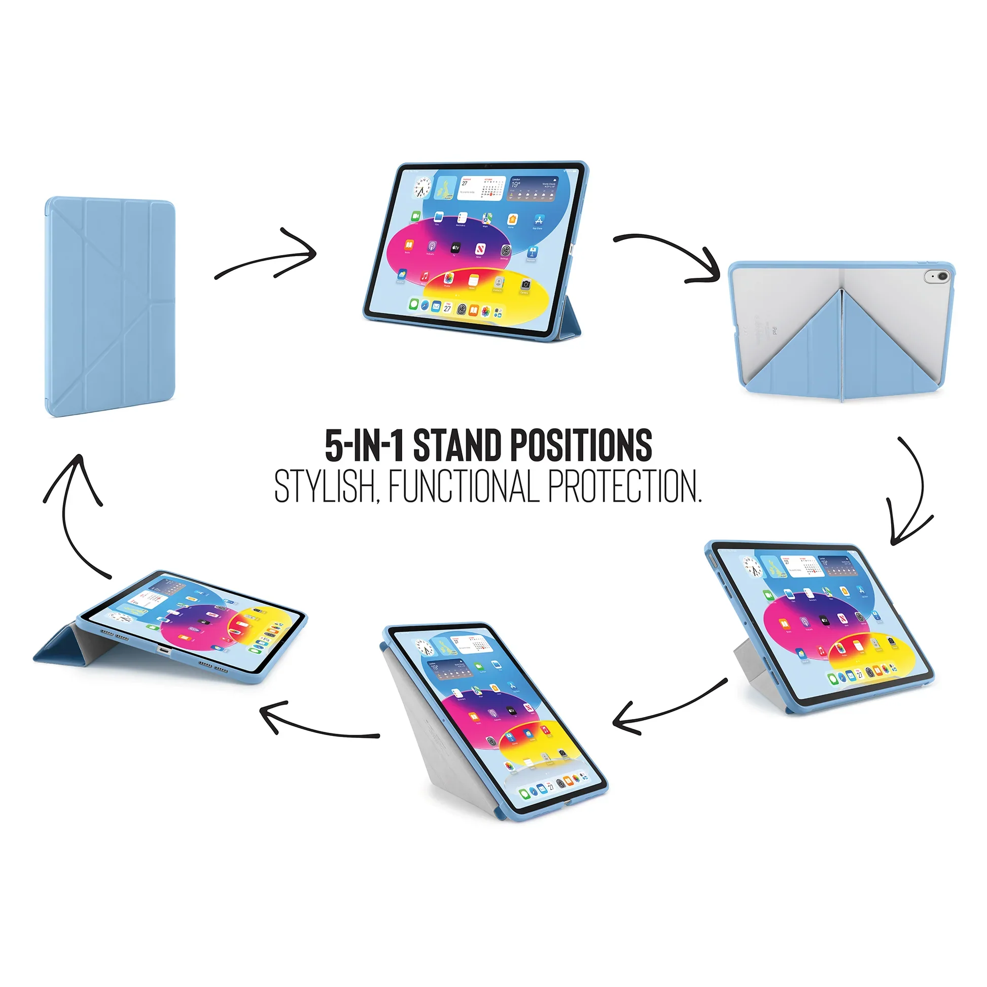 Pipetto Origami Case voor iPad (10e gen./A16) - Lichtblauw - Image 5