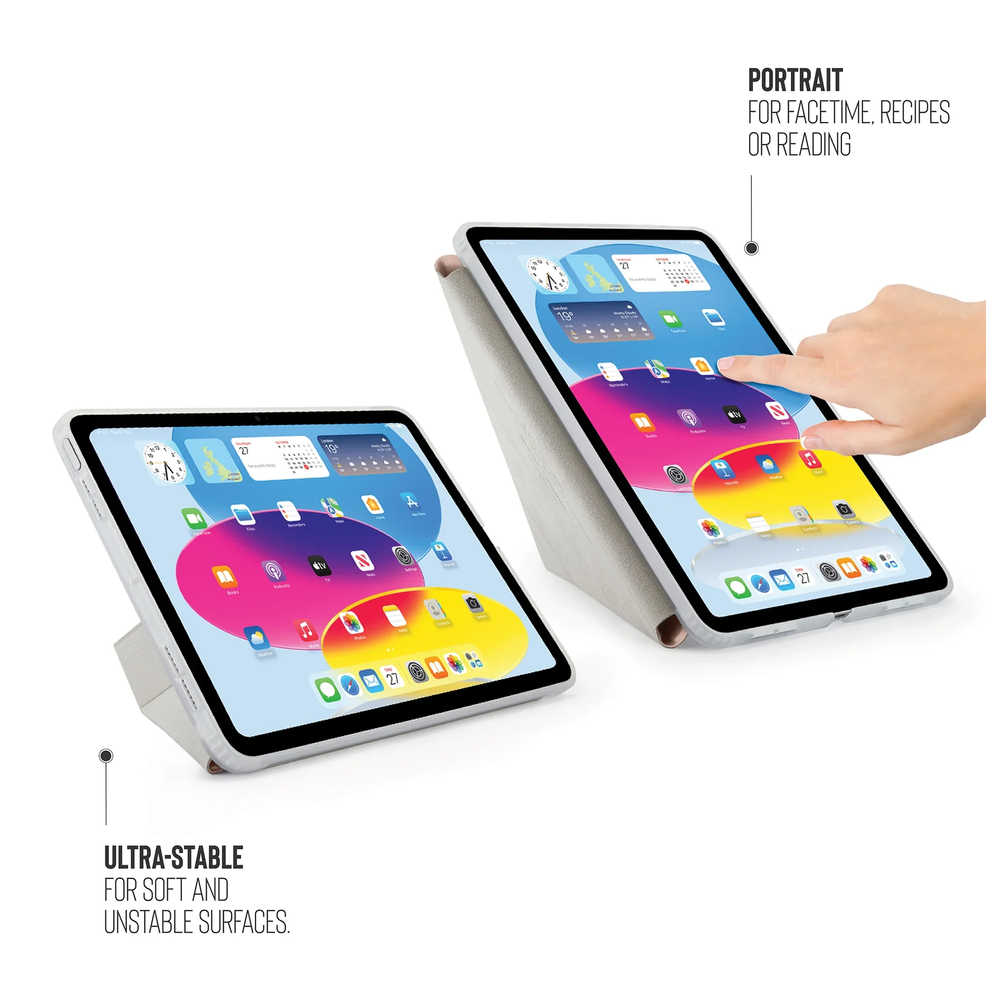 Pipetto Origami Case voor iPad (10e gen./A16) - Metaalroze - Image 3