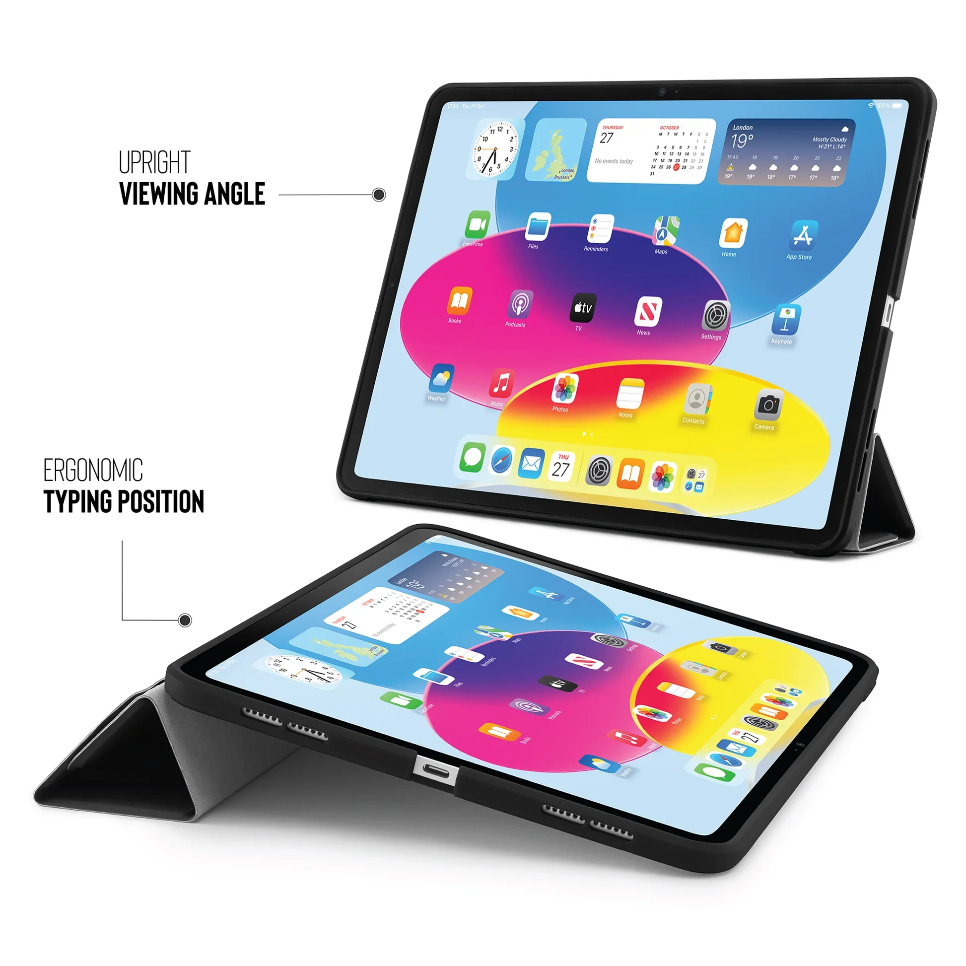 Pipetto Origami Case voor iPad (10e gen./A16) - Zwart - Image 2