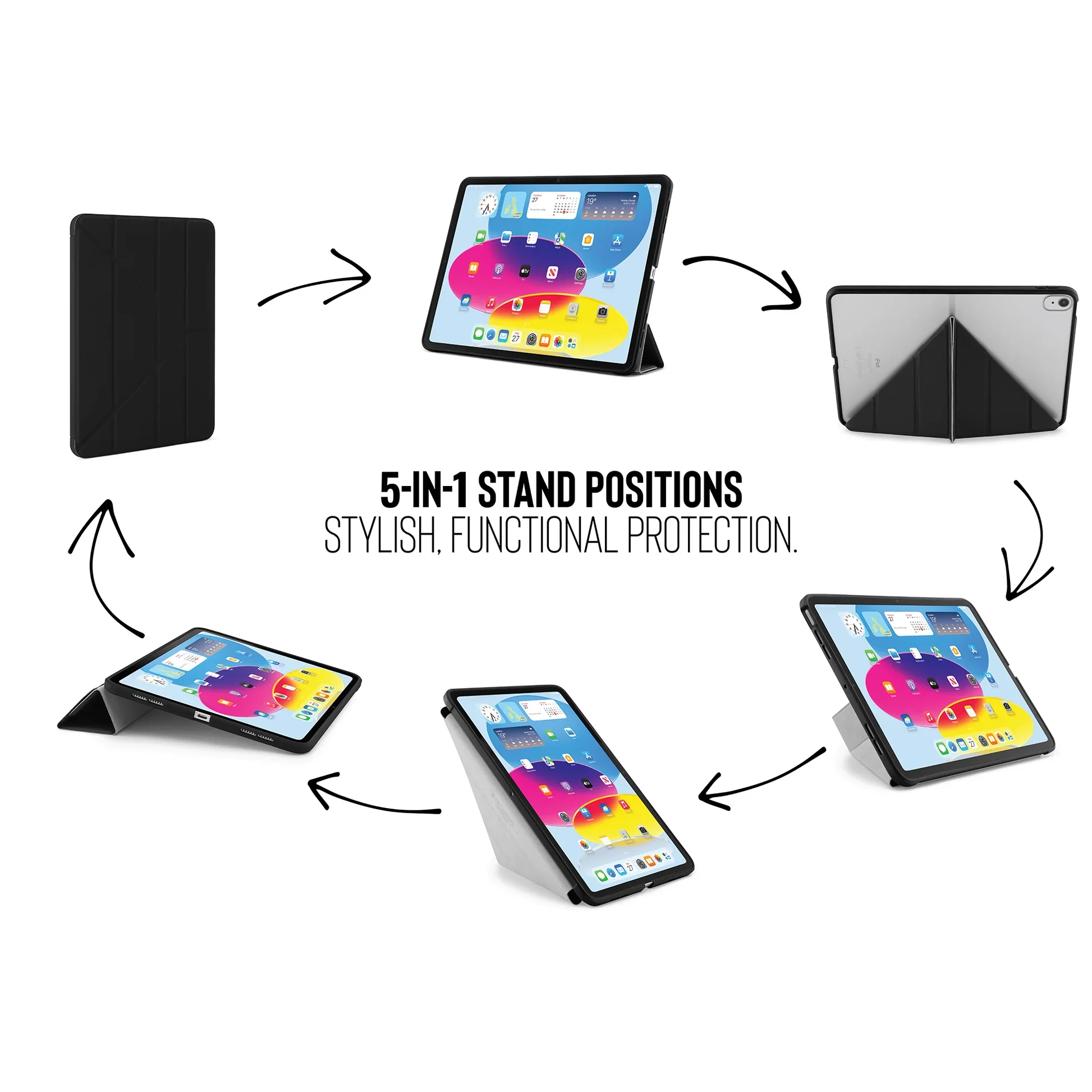 Pipetto Origami Case voor iPad (10e gen./A16) - Zwart - Image 5